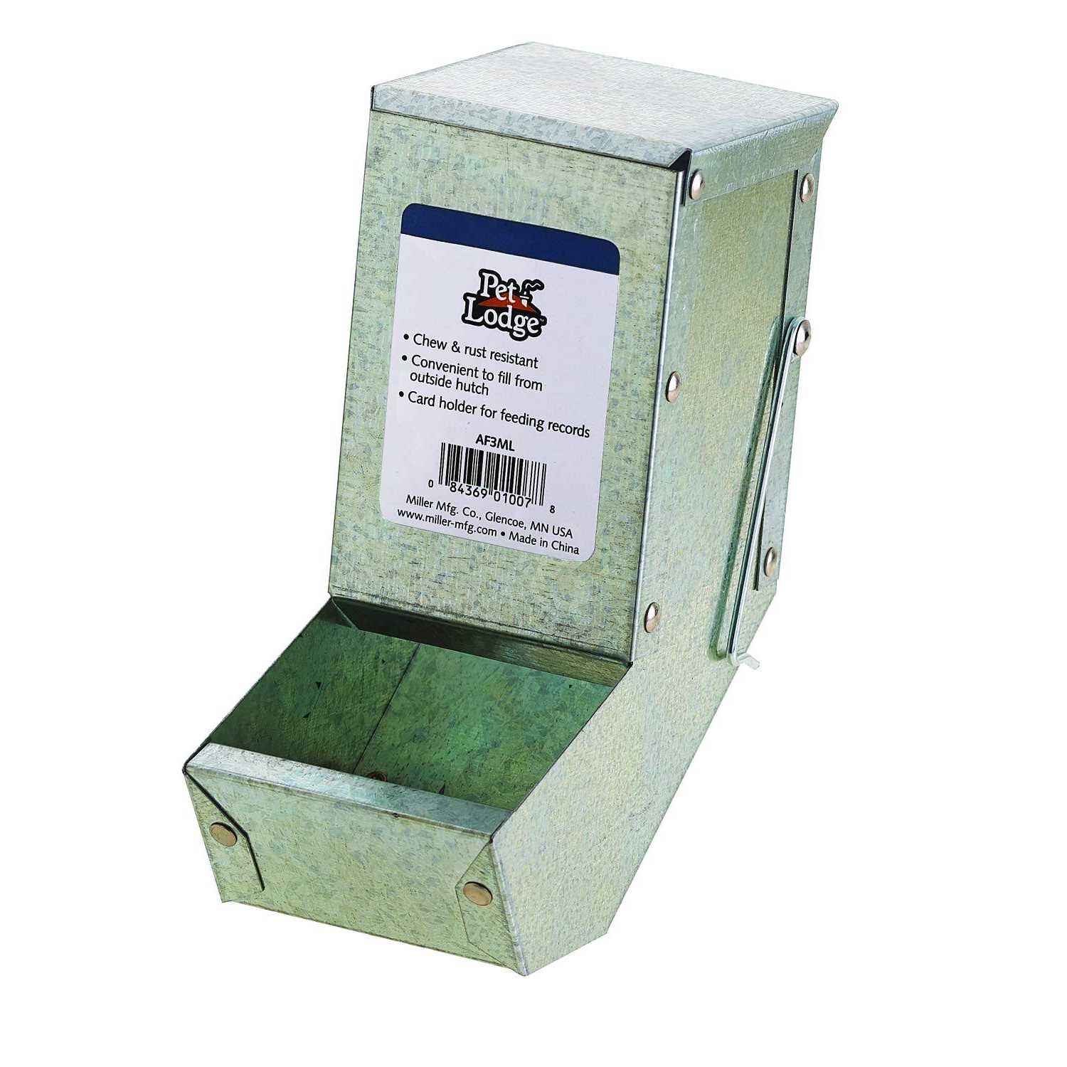 Little Giant 3 Metal Small Animal Feeder with Lid