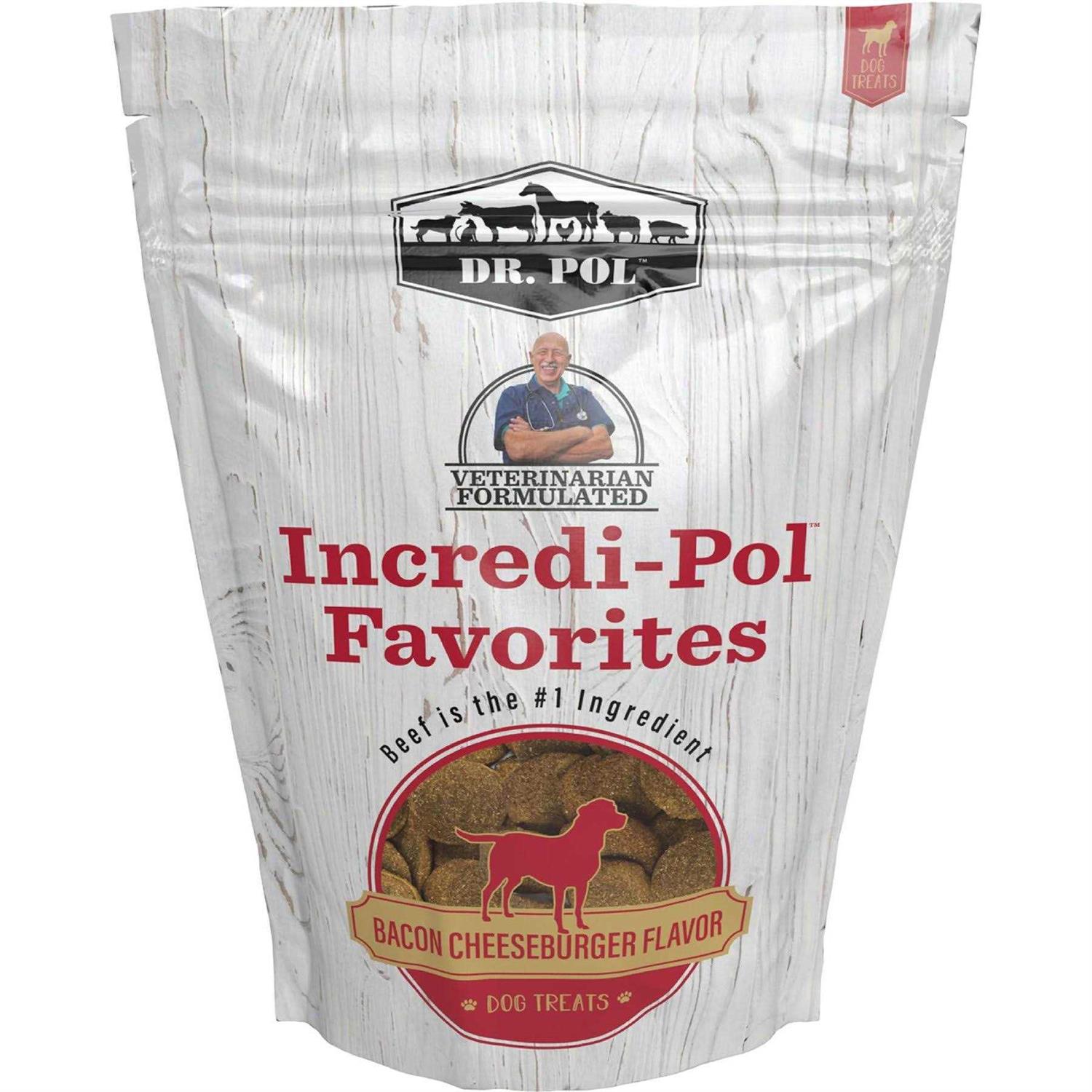Dr. Pol Incredi-Pol Favorites Bacon Cheeseburger Flavor Crunchy Dog Treats