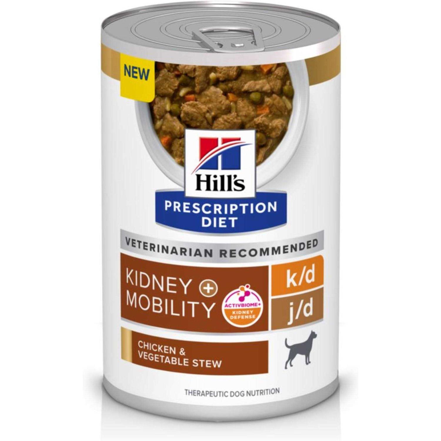 Hill’s Prescription Diet k/d Kidney Care + Mobility Chicken & Vegetable Stew Flavor Canned Dog Food