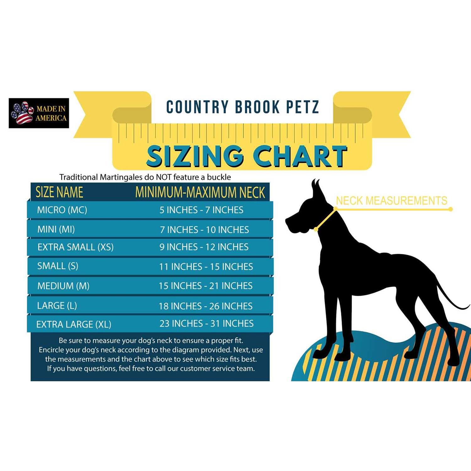 Country Brook Petz Martingale Nylon Dog Collar