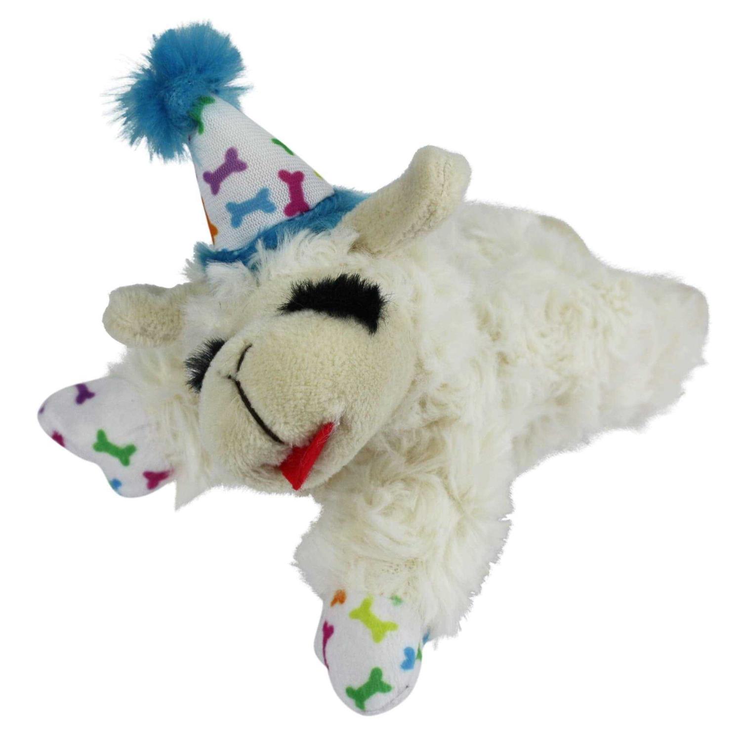 Multipet Happy Birthday Mini Lamb Chop Dog Toy