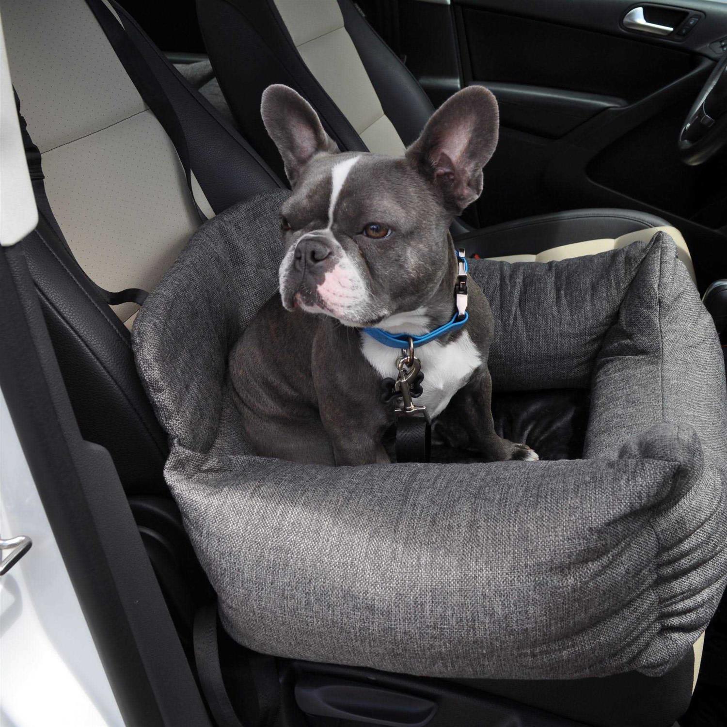 Paw PupProtector Memory Foam Dog Car Bed Gray Seat