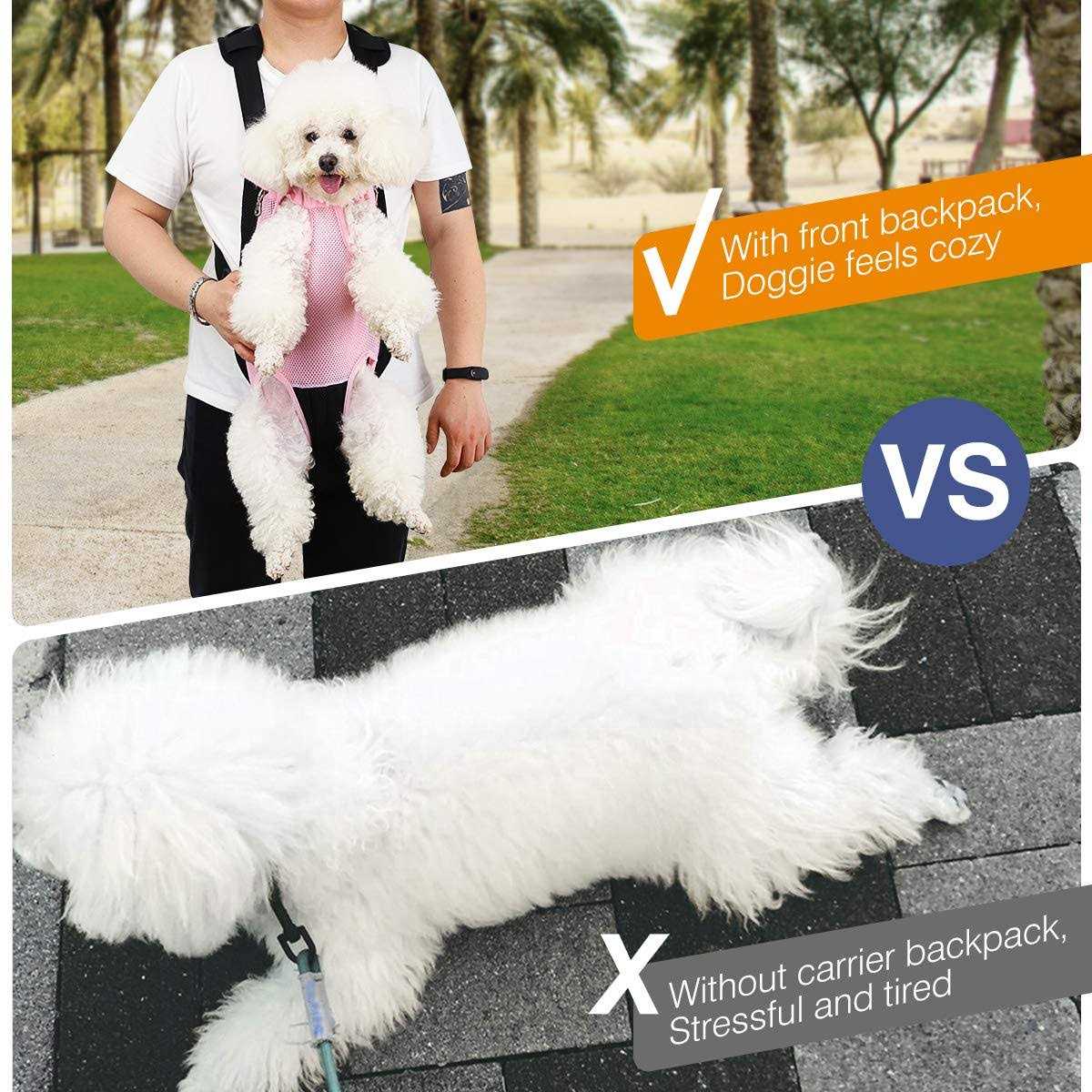 Pawaboo Pet Carrier Backpack Adjustable Pet Front Cat Dog Carrier Backpack Travel Bag