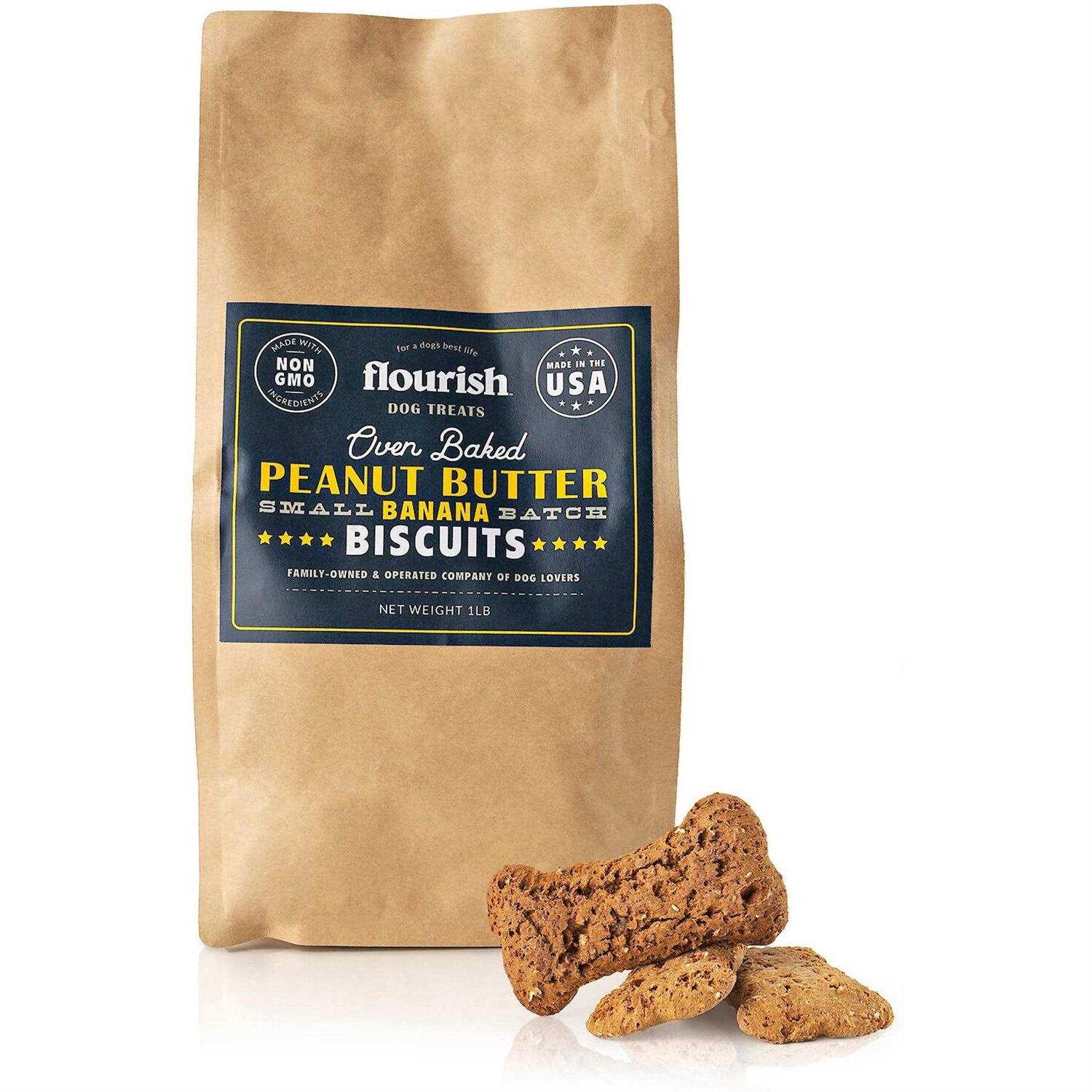 Flourish Peanut Butter Banana Biscuit Dog Treats