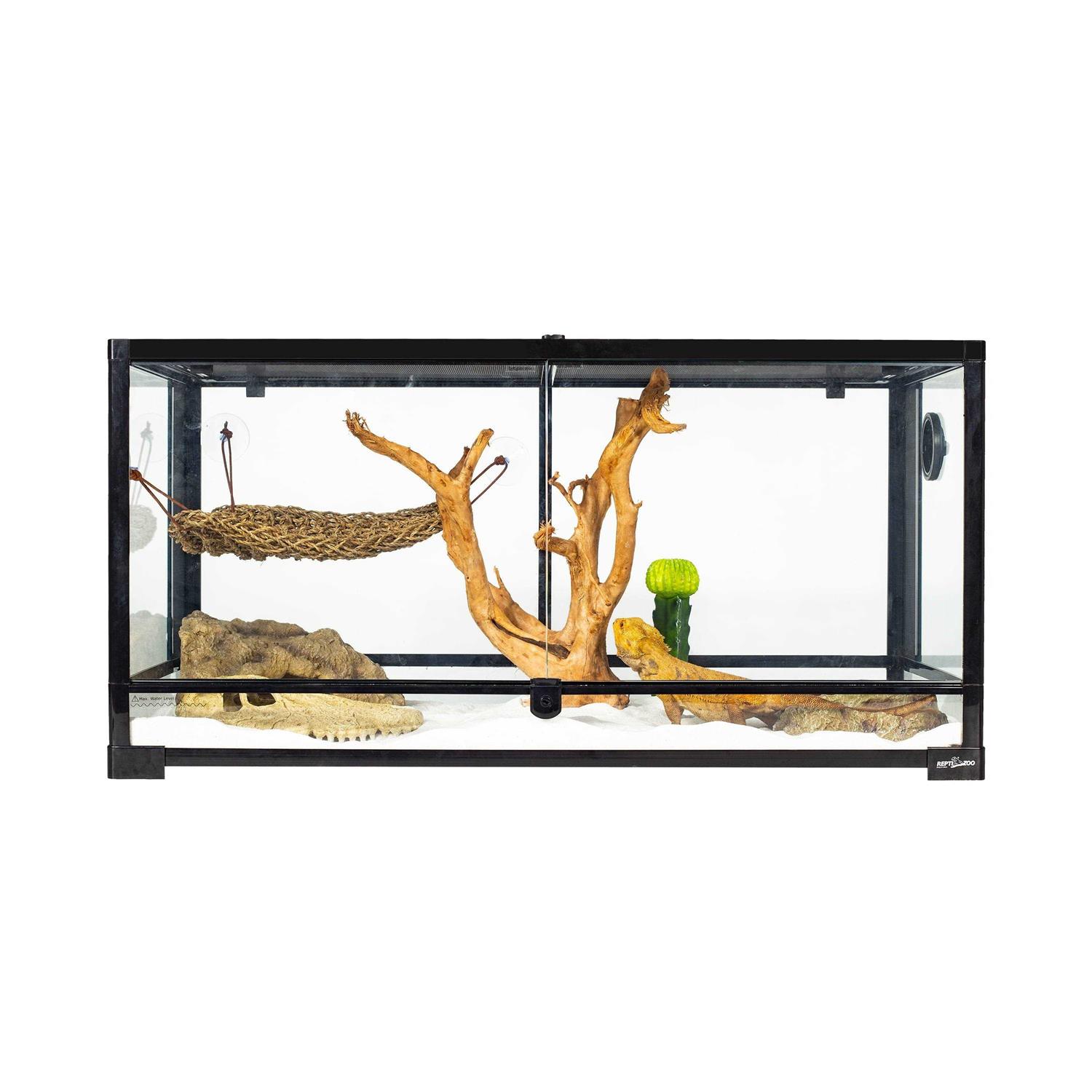 REPTIZOO 36 x 24 x 18 in. Reptile Glass Deep Terrarium with Double Hinge Door