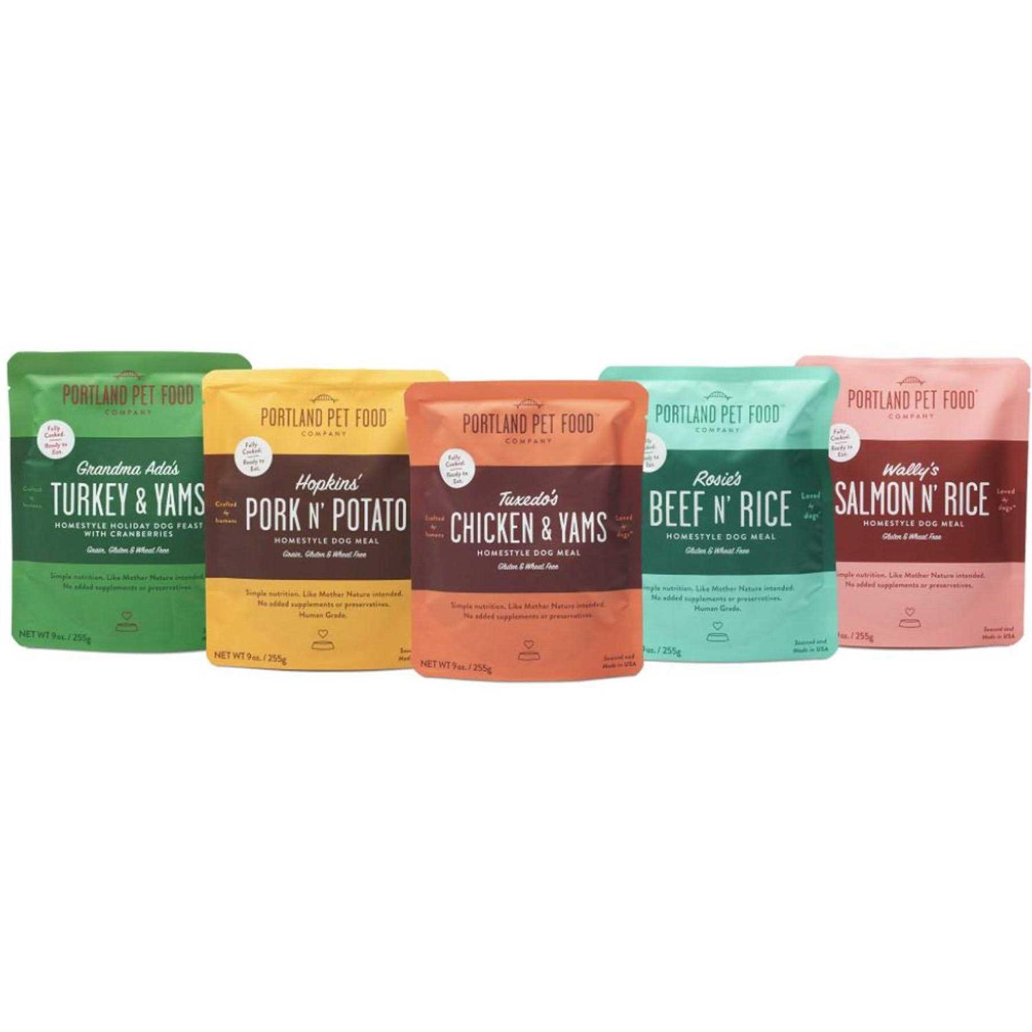 CRAFTED BY HUMANS LOVED BY DOGS Portland Pet Food Company Human-Grade Dog Food Pouch