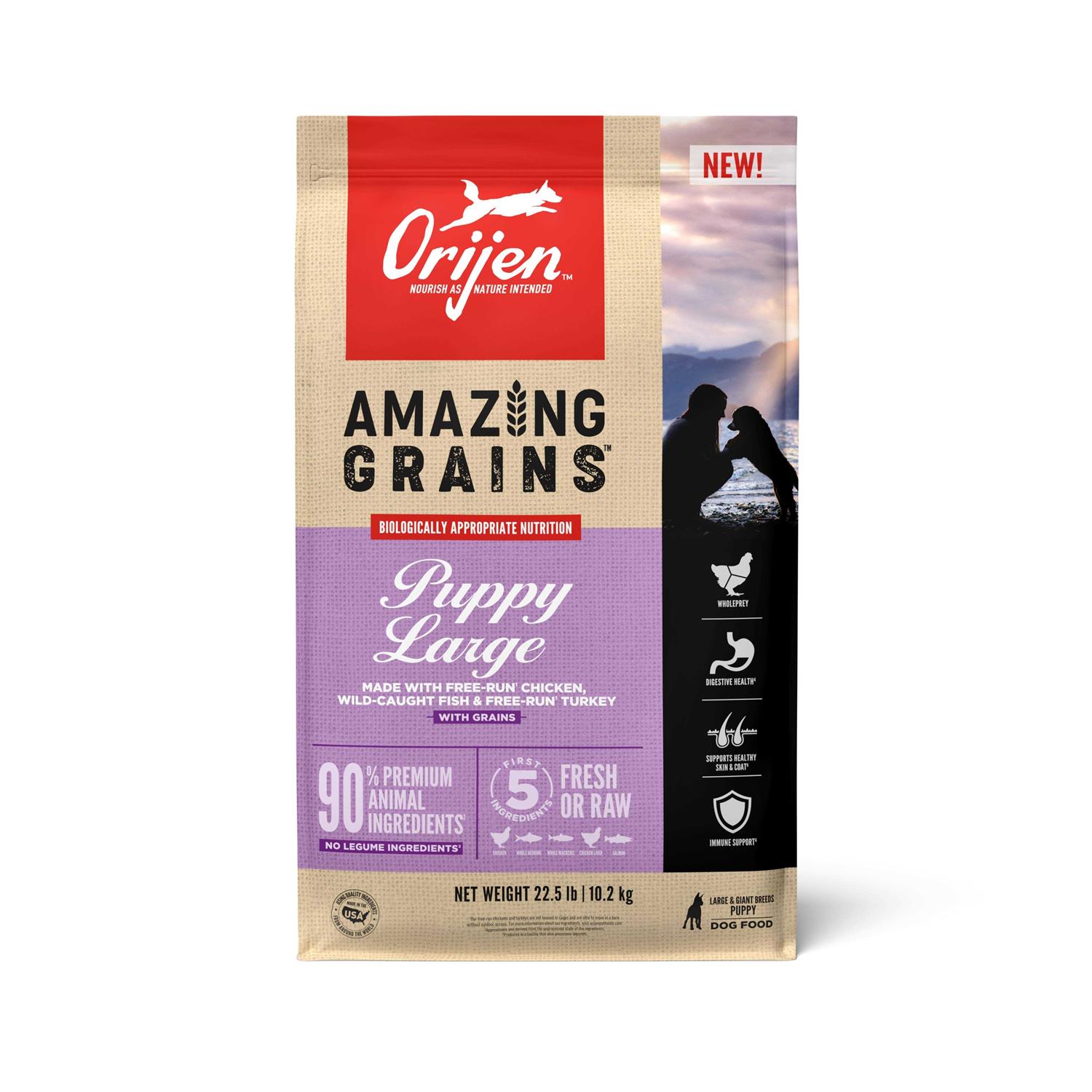 Orijen Amazing Grains Large Breed Puppy Dry Dog Food