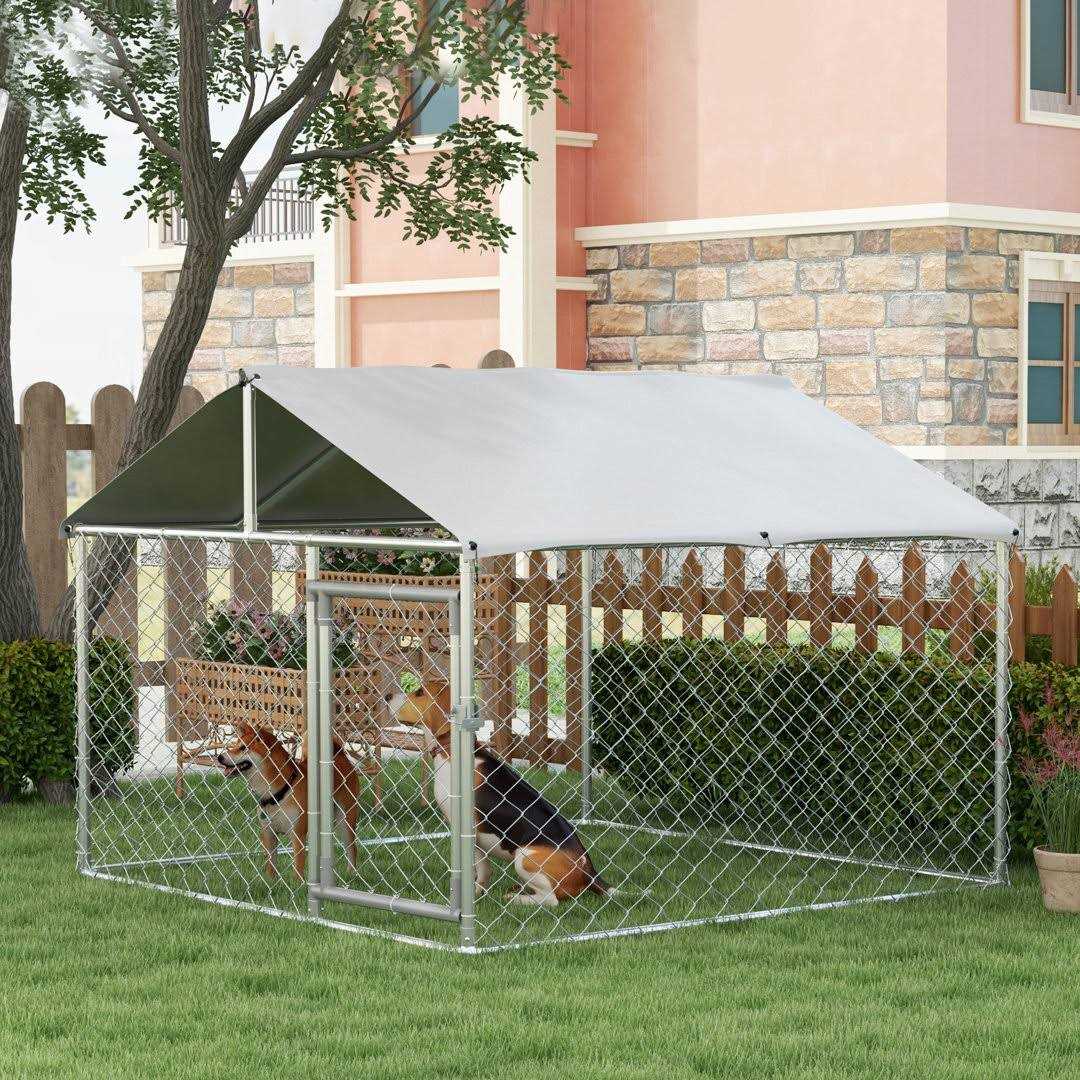 212 Main PawHut Dog Kennel Outdoor Large-Sized Dogs with Waterproof UV Resistant Roof