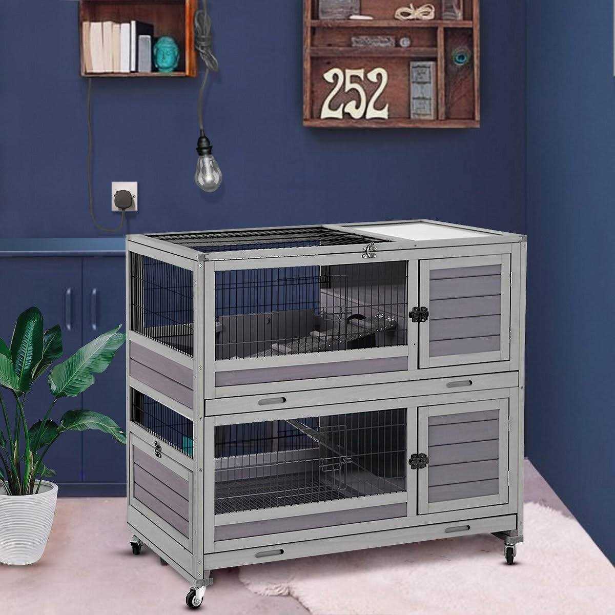 Aivituvin Rabbit Hutch Outdoor Bunny Cage AIR18