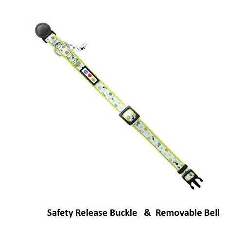 Pawtitas Cat Collar with Safety Buckle and Removable Bell Cat Collar Kitten Collar