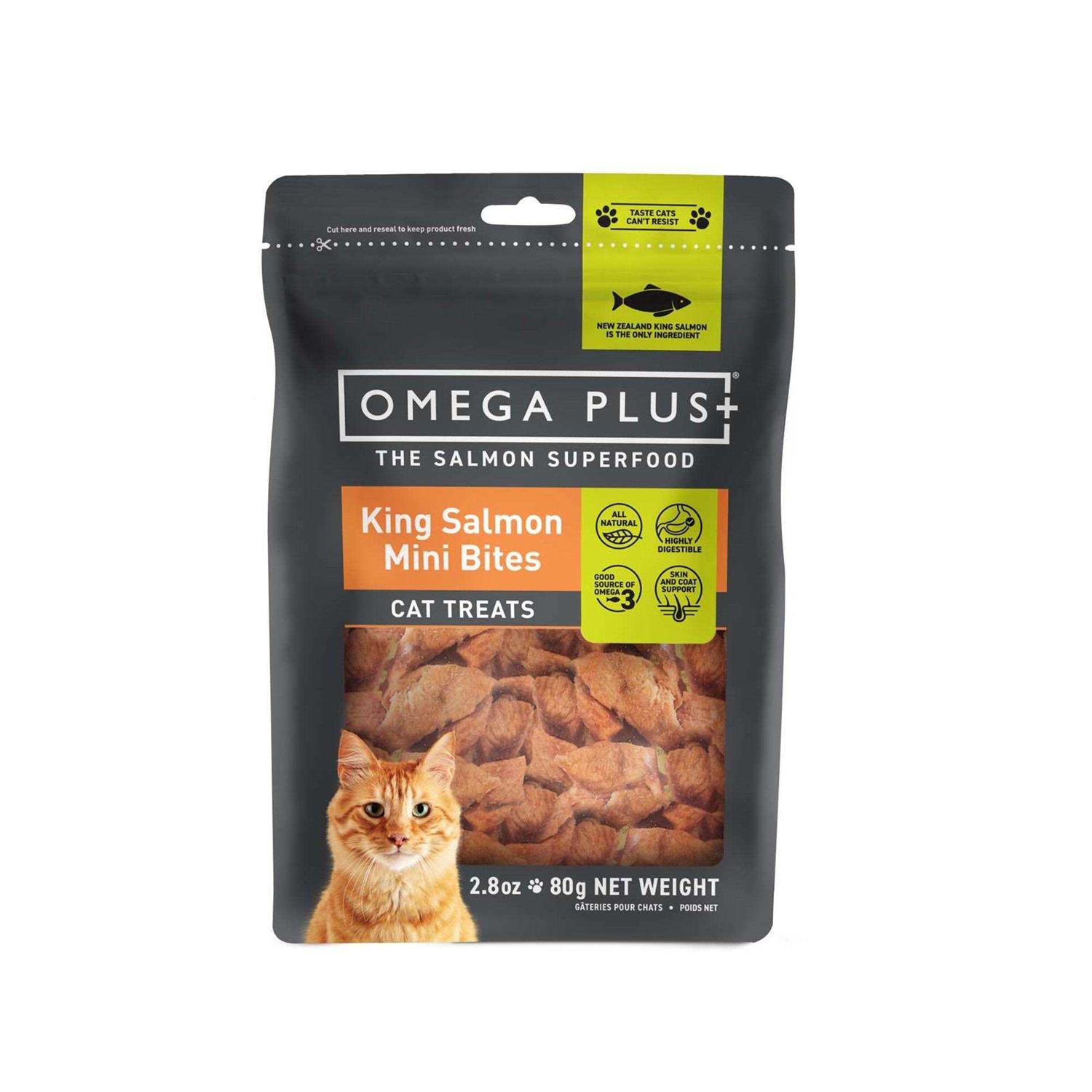 Omega Plus King Salmon Mini Bites Cat Treats