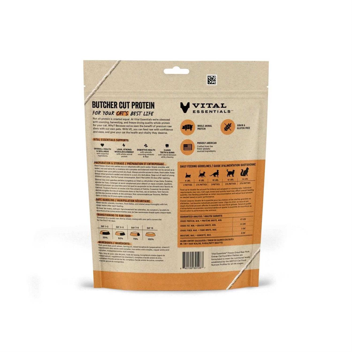 Vital Essentials Entree Mini Nibs Freeze-Dried Raw Cat Food