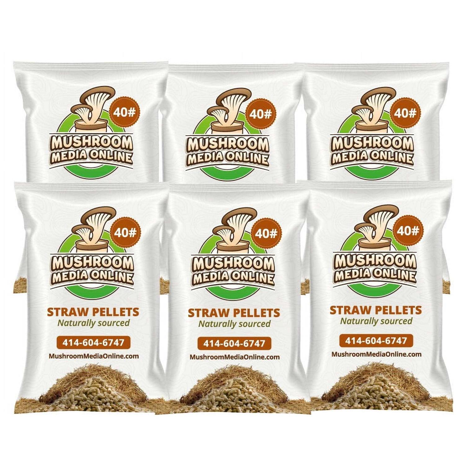 MushroomMediaOnline Wheat Straw Pellets Great for Gourmet Mushroom Growing Substrate