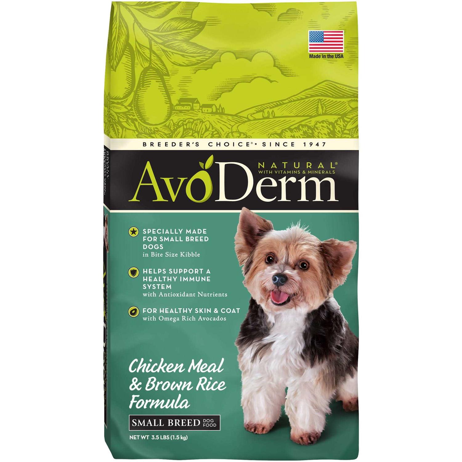 AvoDerm Natural Chicken Meal & Brown Rice Small Breed Adult Dog Food