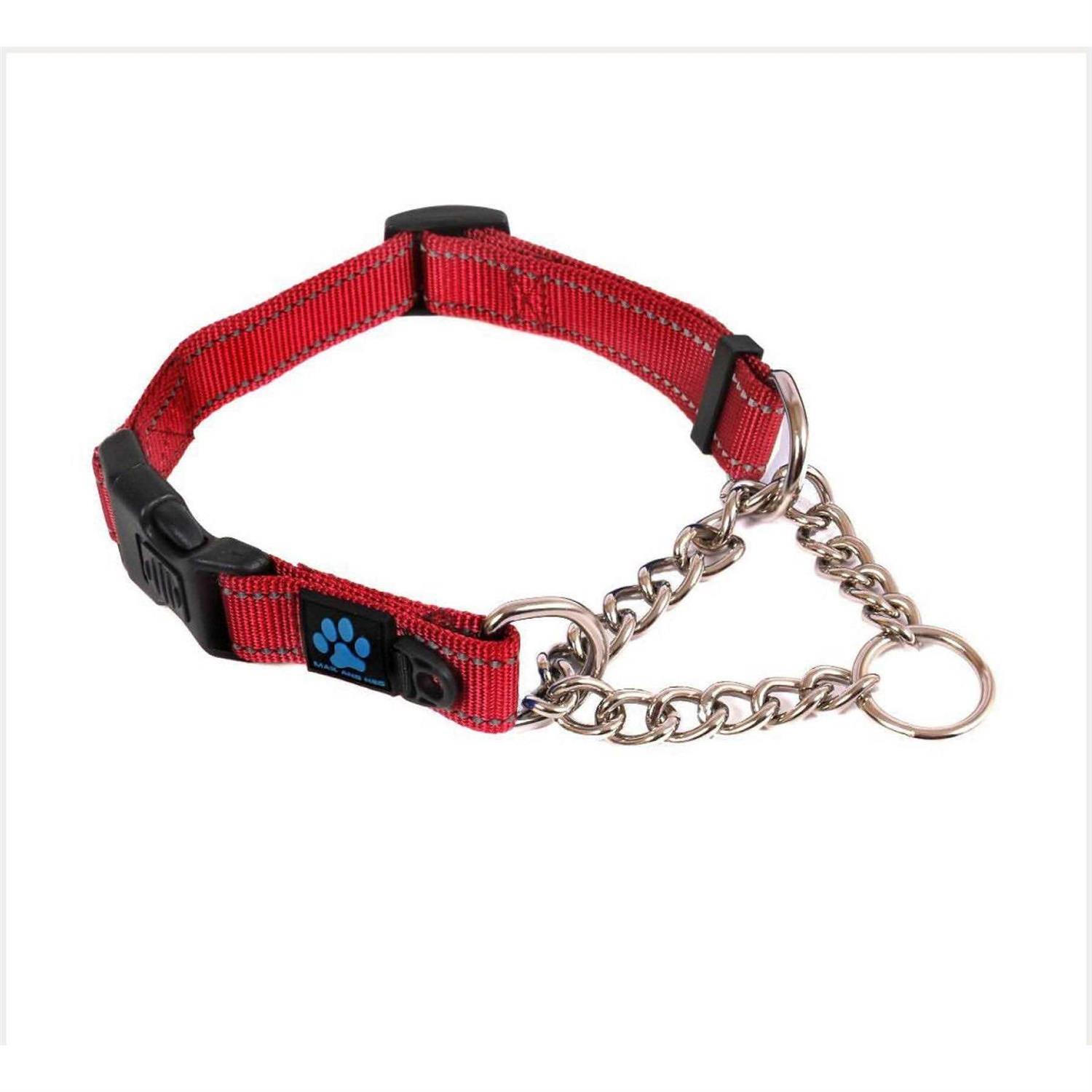 Max and Neo Stainless Steel Chain Martingale Collar We Donate a Collar to a Dog Rescue for Every Collar Sold