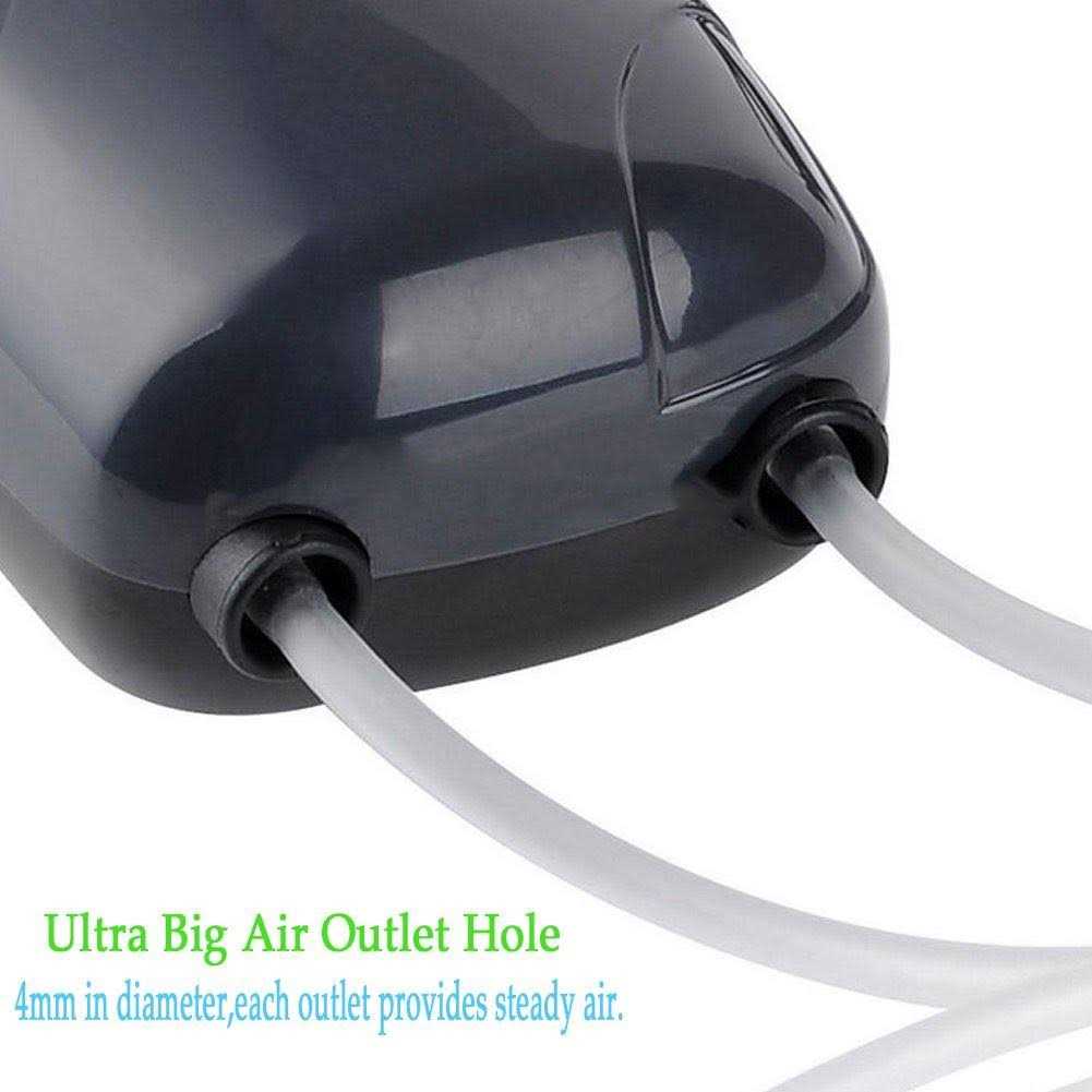 petpetssmart Slient 2 Air Bubble Disk Stone Aerator Aquarium Fish Tank Pond Pump Hydroponic Oxygen with 2M Silicone Tube