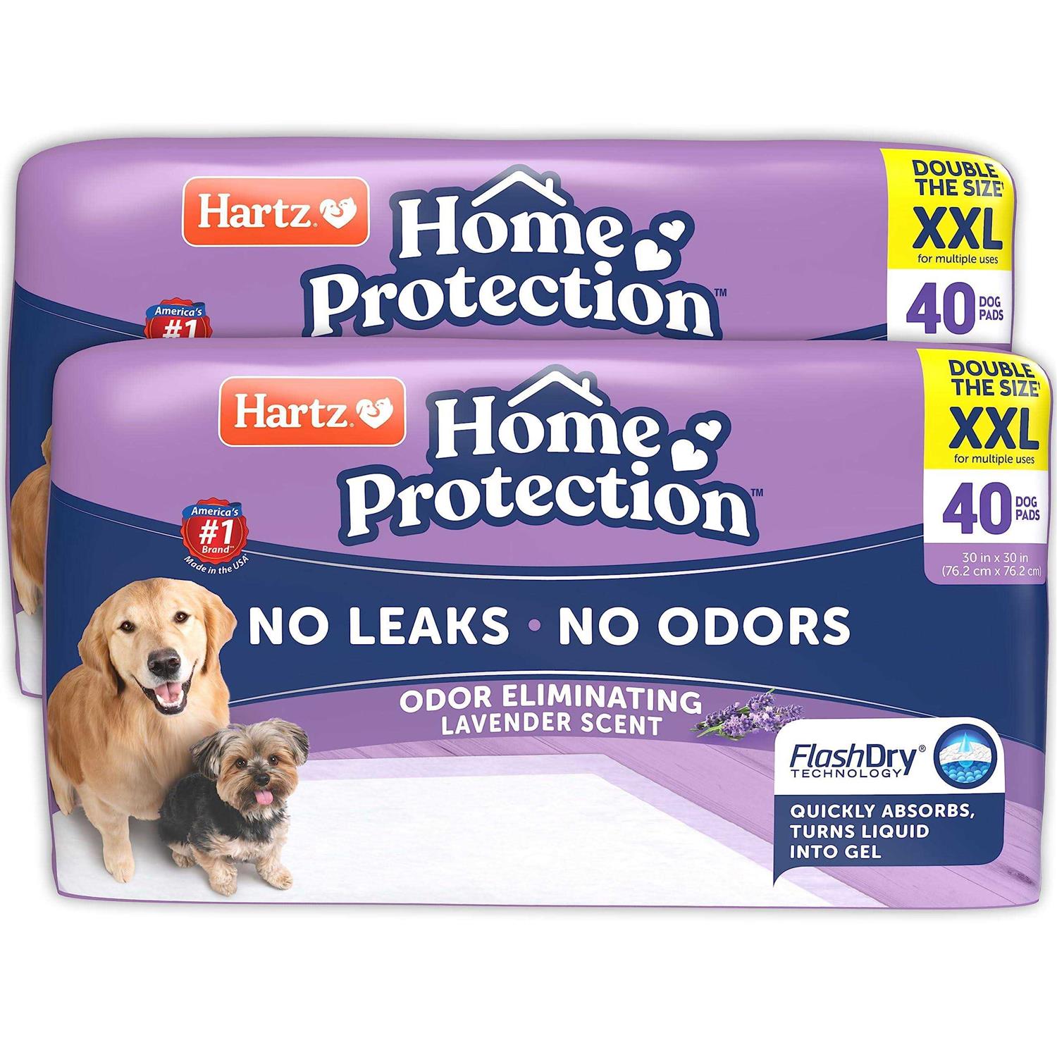 Hartz Home Protection Lavender Scent Odor Eliminating Dog Pads