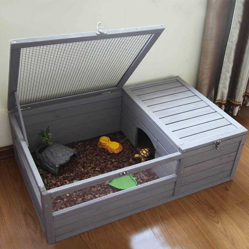 Aivituvin Wooden Tortoise House Large Turtle Habitat AIR21-2