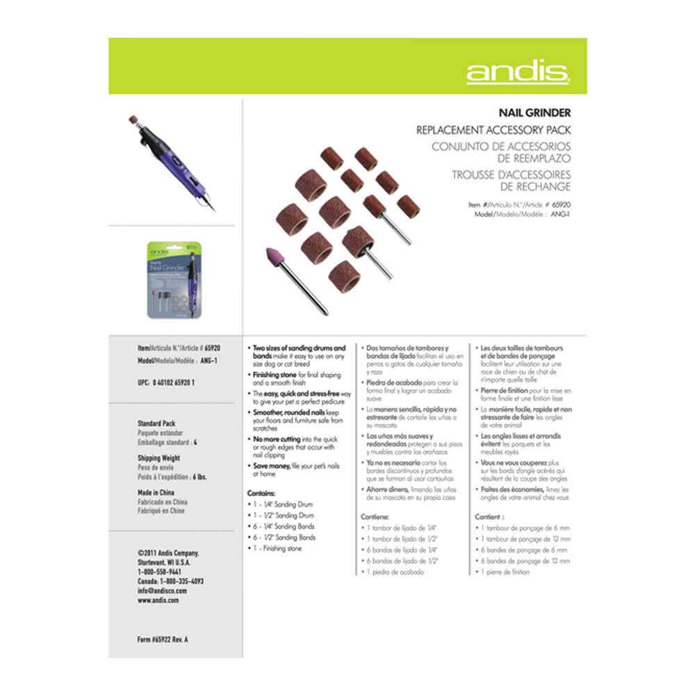 Andis Nail Grinder Accessory Pack
