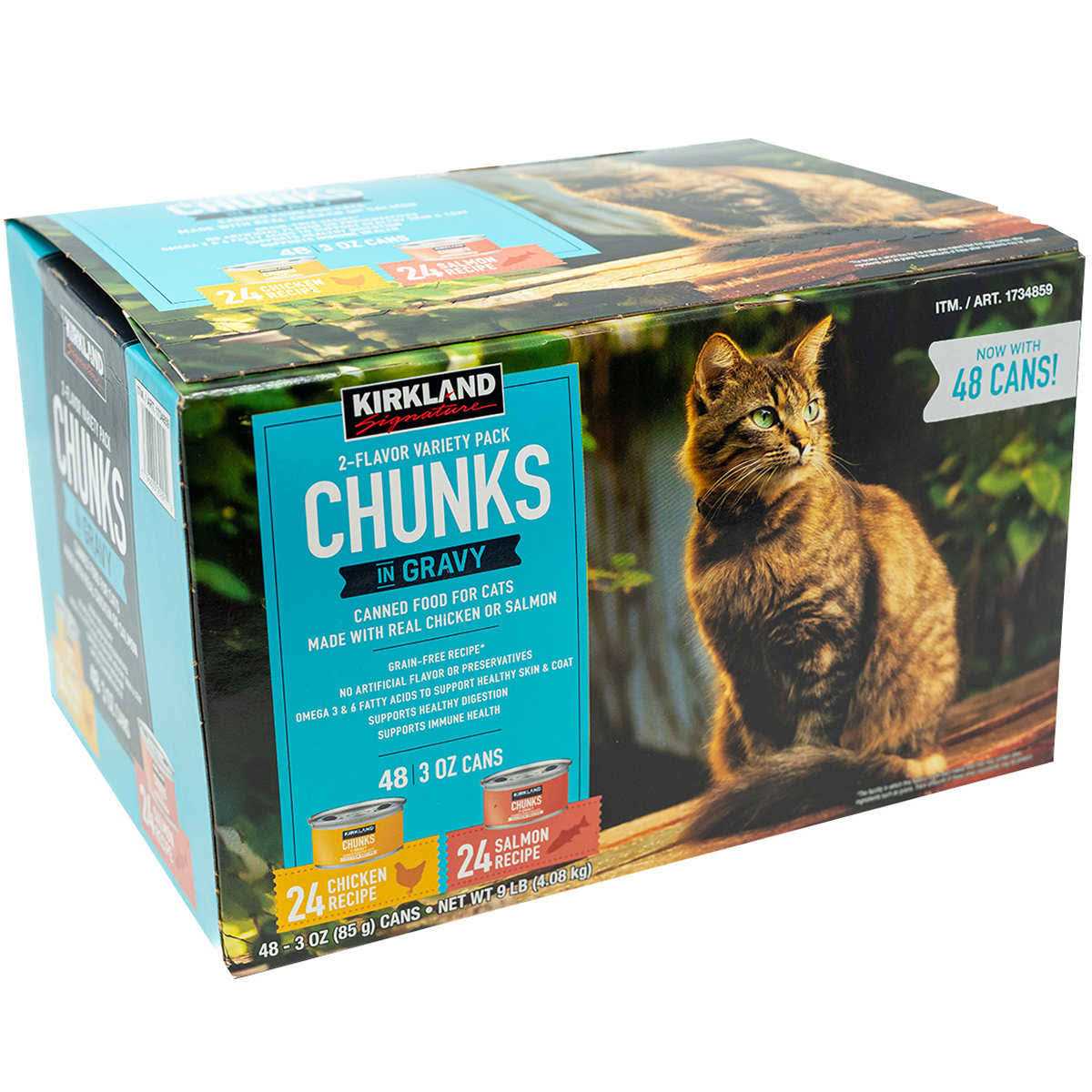 Kirkland Signature Chunks in Gravy Canned Cat Food Variety Pack