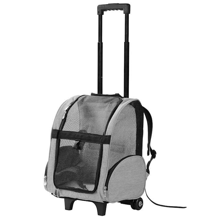 Kopeks Deluxe Backpack Pet Travel Carrier with Double Wheels