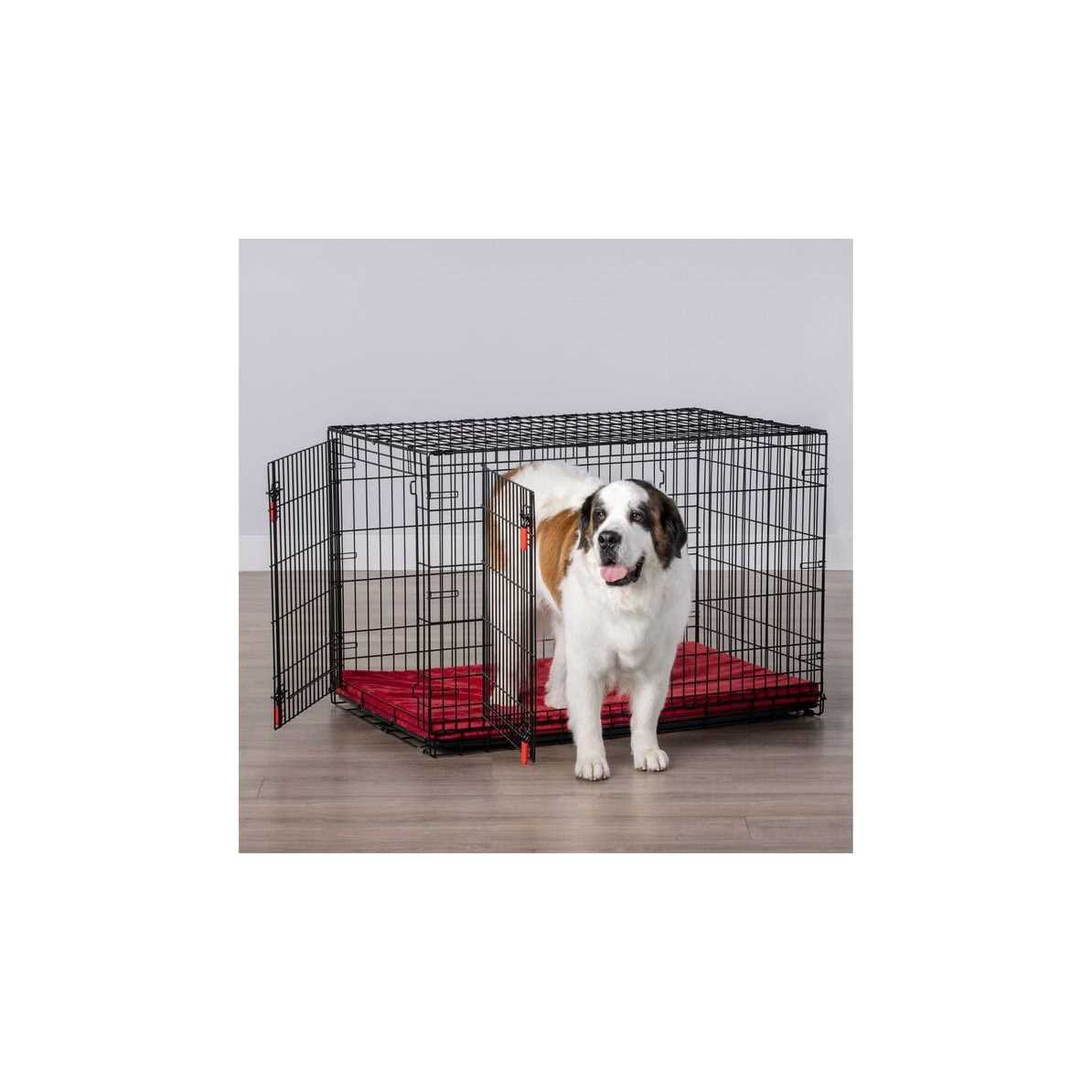 KONG Ultra-Strong Double Door Wire Dog Crate with Divider Panel