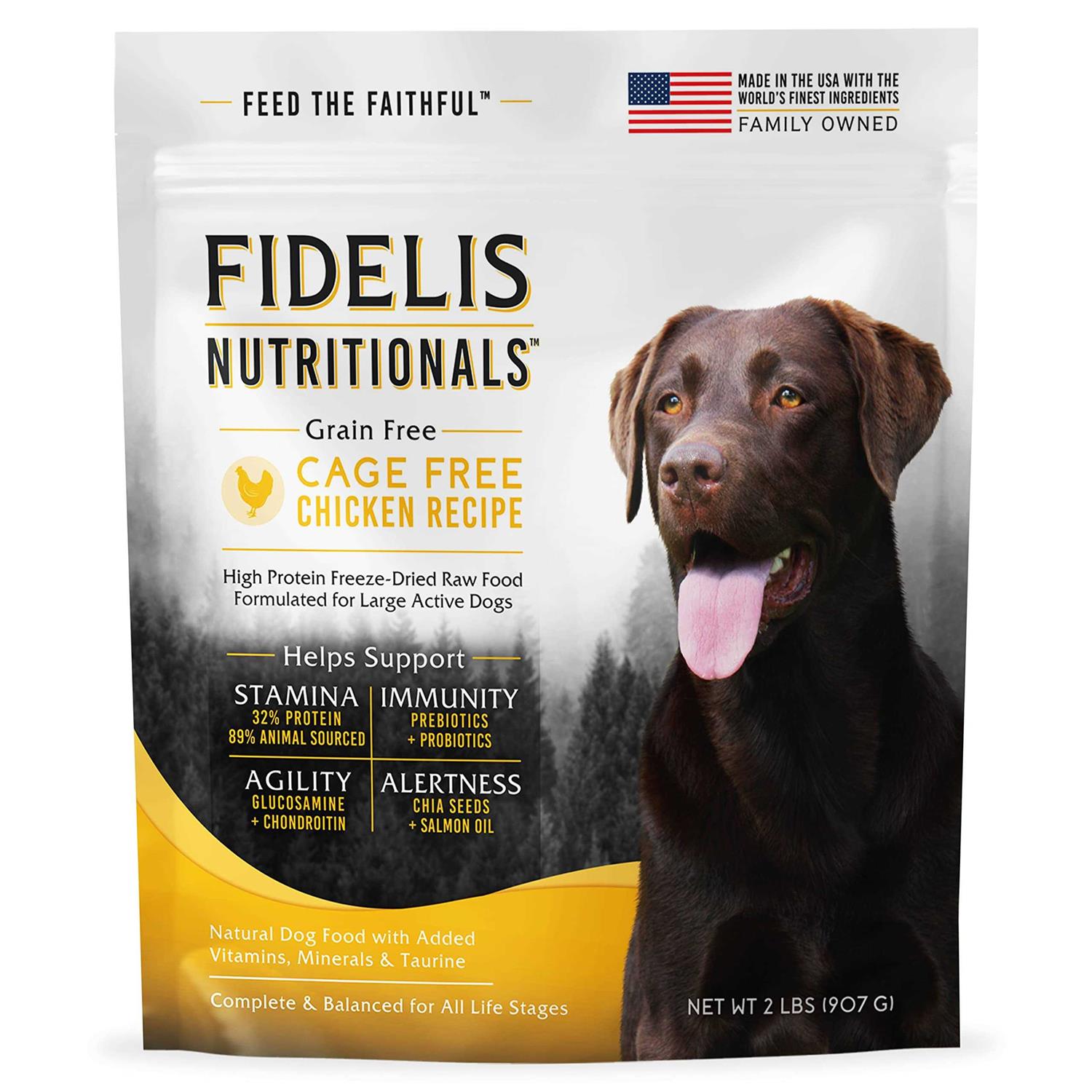 FIDELIS Freeze Dried Dog Food With Superfoods For Large Dog Breeds