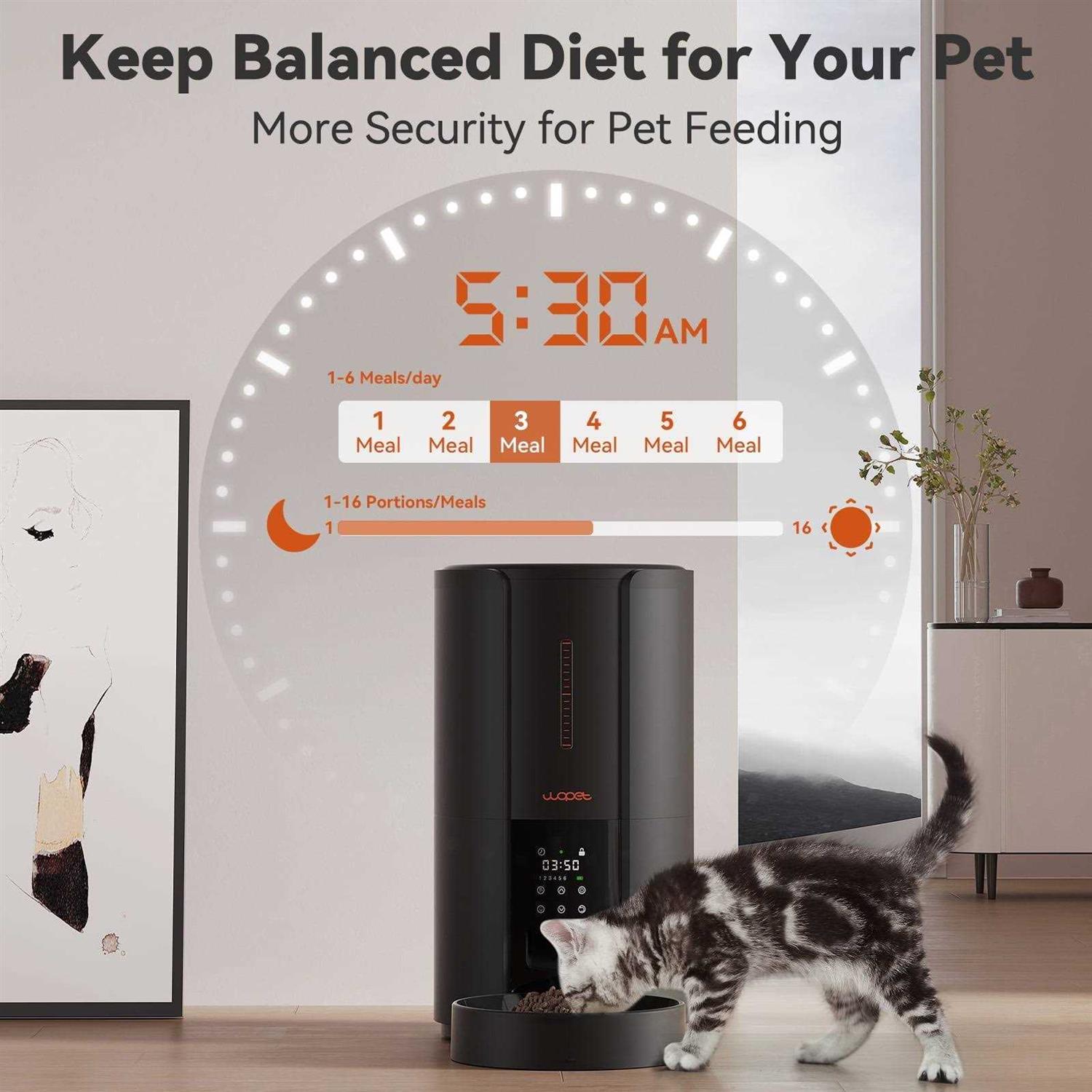 WOPET Automatic Dog Feeders Cat Food Dispenser With Desiccant Bag