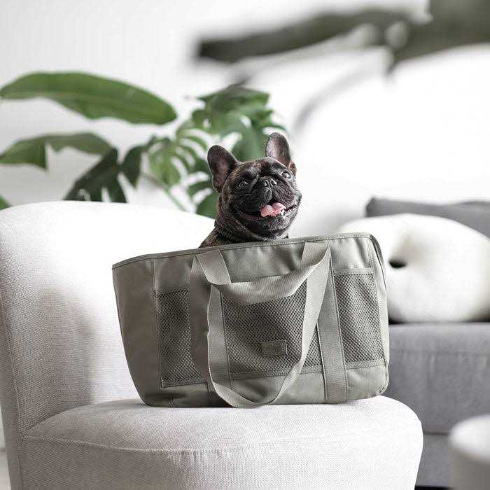 Small Dog Carrier for Pets up to 18lbs. Canvas Lightweight Water Resistant Pet Carrier. Perfect for Puppies or Kittens. Lambwolf Subway Carrier