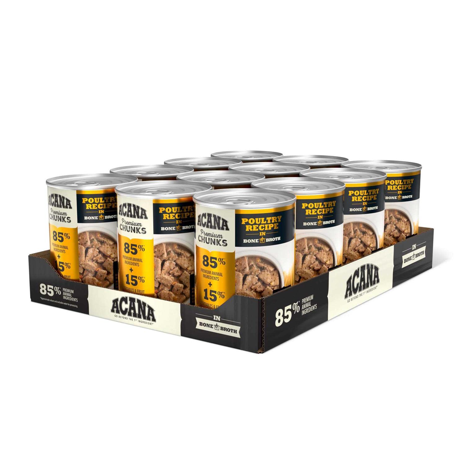 Acana Premium Chunks Poultry Recipe in Bone Broth Wet Dog Food