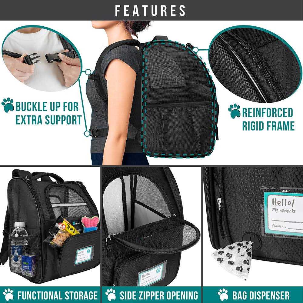 PetAmi Dog Cat Backpack Carrier Expandable Pet Carrier Backpack for Travel Hiking