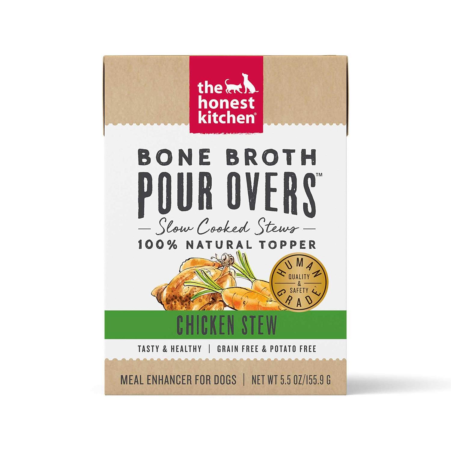 The Honest Kitchen Bone Broth Pour Overs Chicken Stew Wet Dog Food Topper