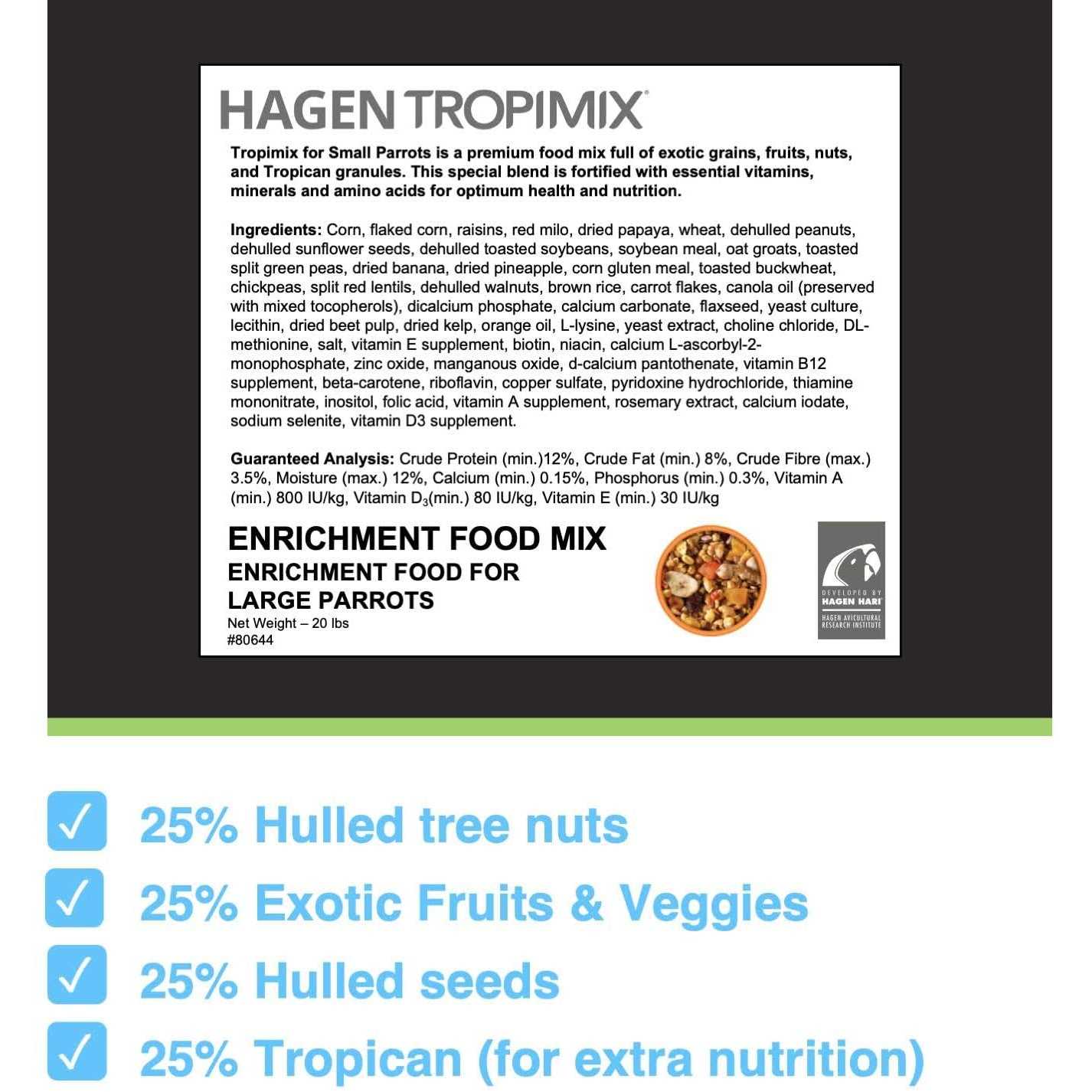 Tropimix Enrichment Food for Small Parrots