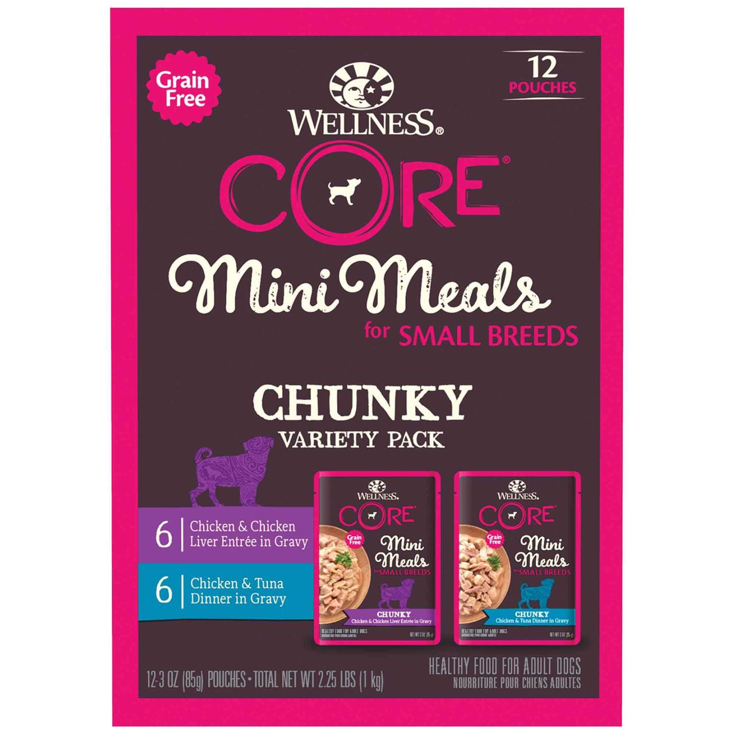 Wellness Core Mini Meals Chunky Variety Pack
