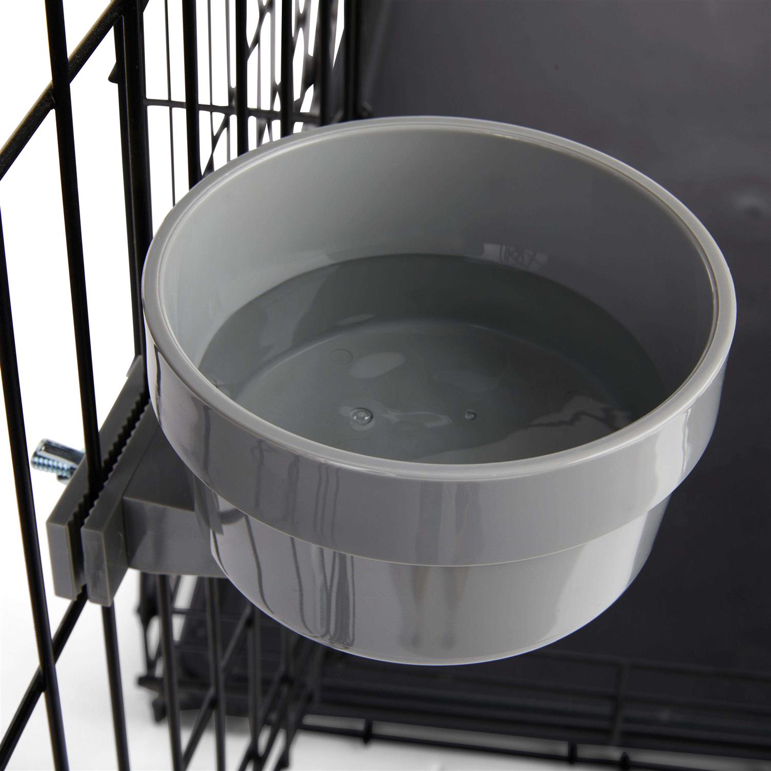 EveryYay Food & Water Grey Dog Crock