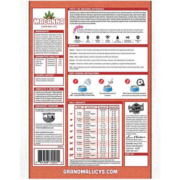 Grandma Lucy’s Grain Free Macanna Salmon Freeze Dried Dog Food