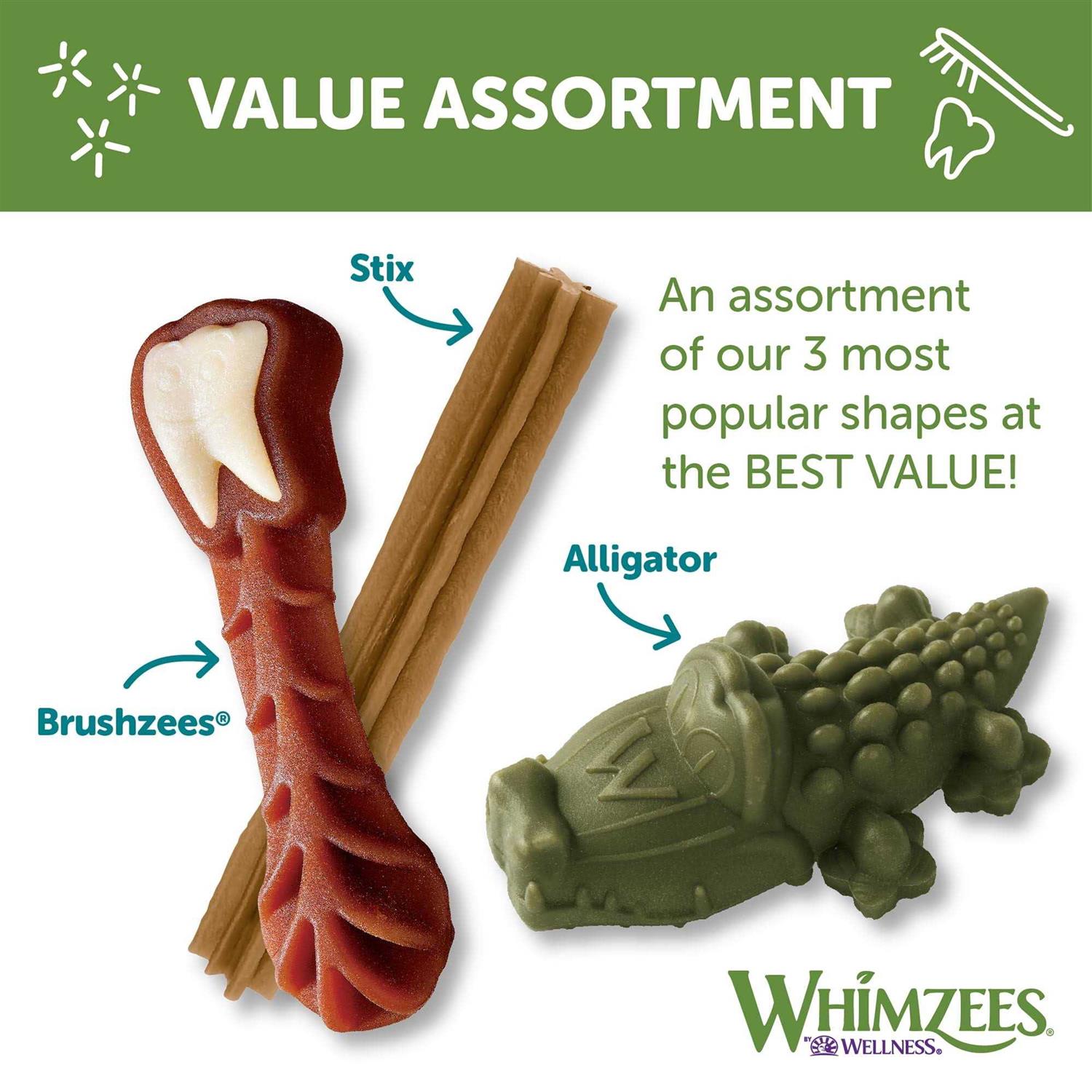 Whimzees Large Natural Dental Value Box Dog Treats