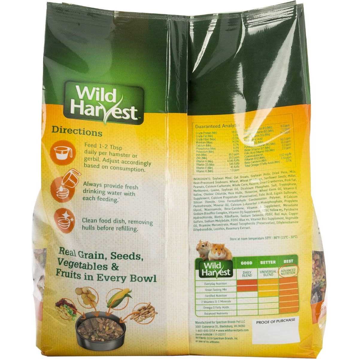 Wild Harvest Hamster and Gerbil Advanced Nutrition Diet