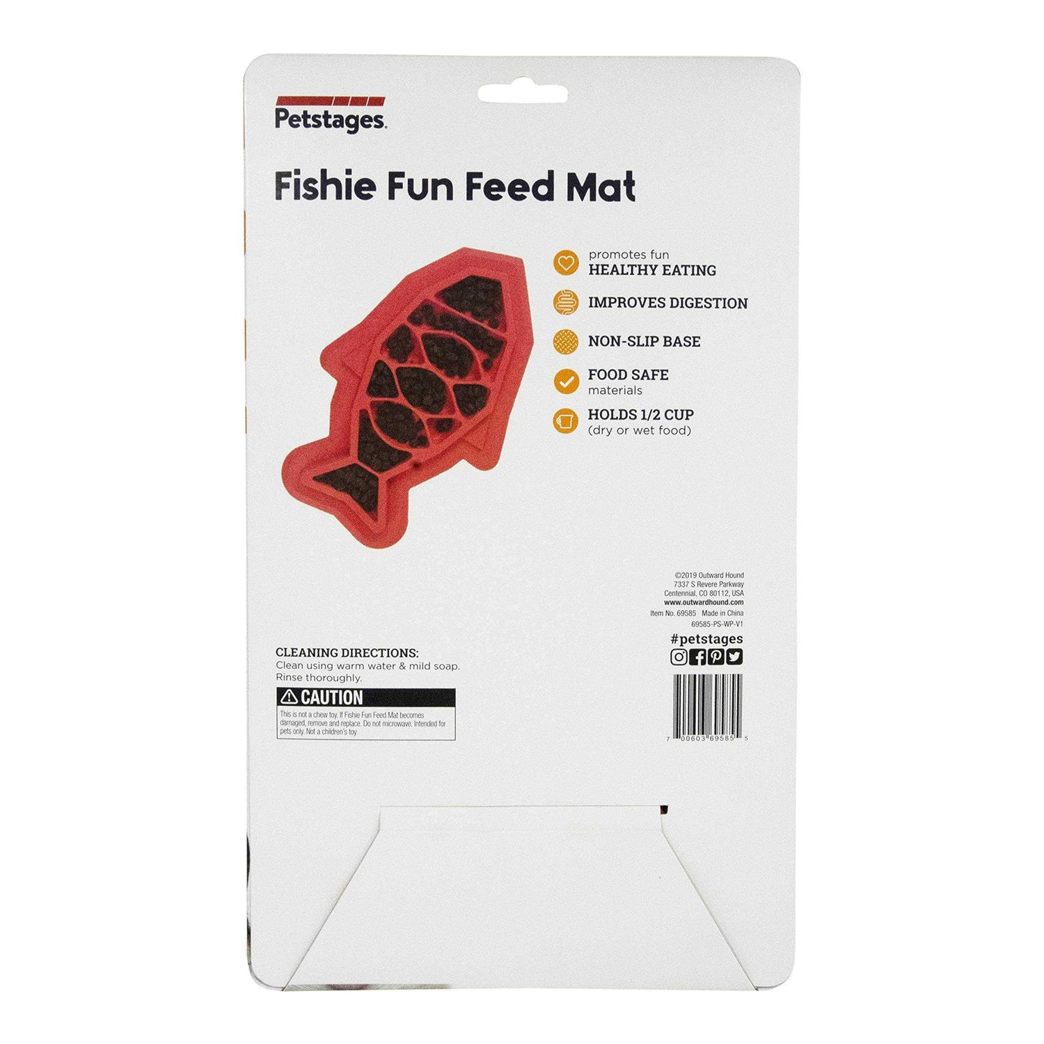 Petstages Fishie Fun Feed Mat Cat Feeder
