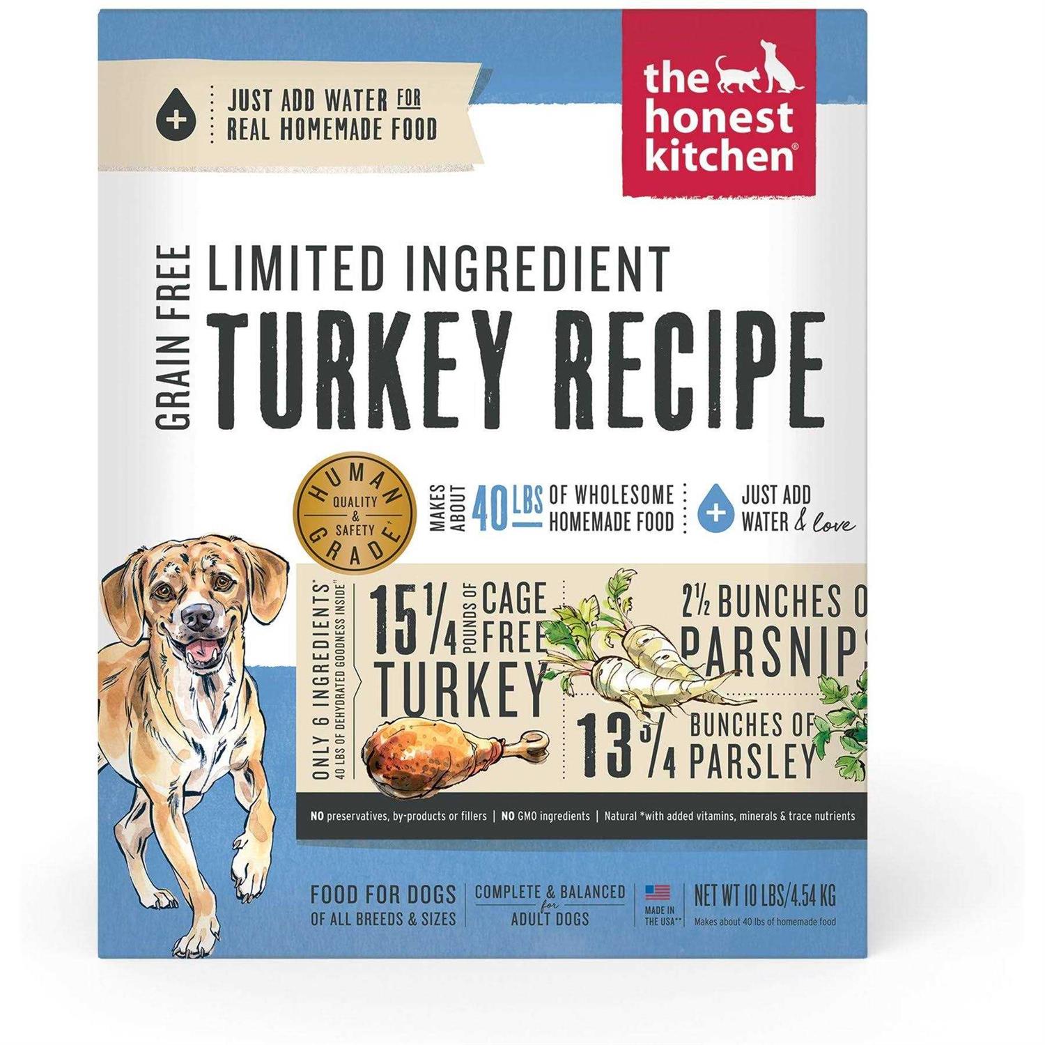 Honest Kitchen Grain Free Turkey Parsnip Dehydrated Dog Food 4 lb