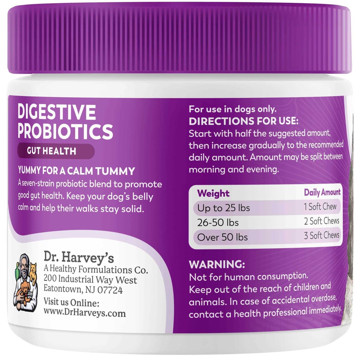 Dr. Harvey’s Digestive Probiotics Gut Health for Dogs Soft Chews
