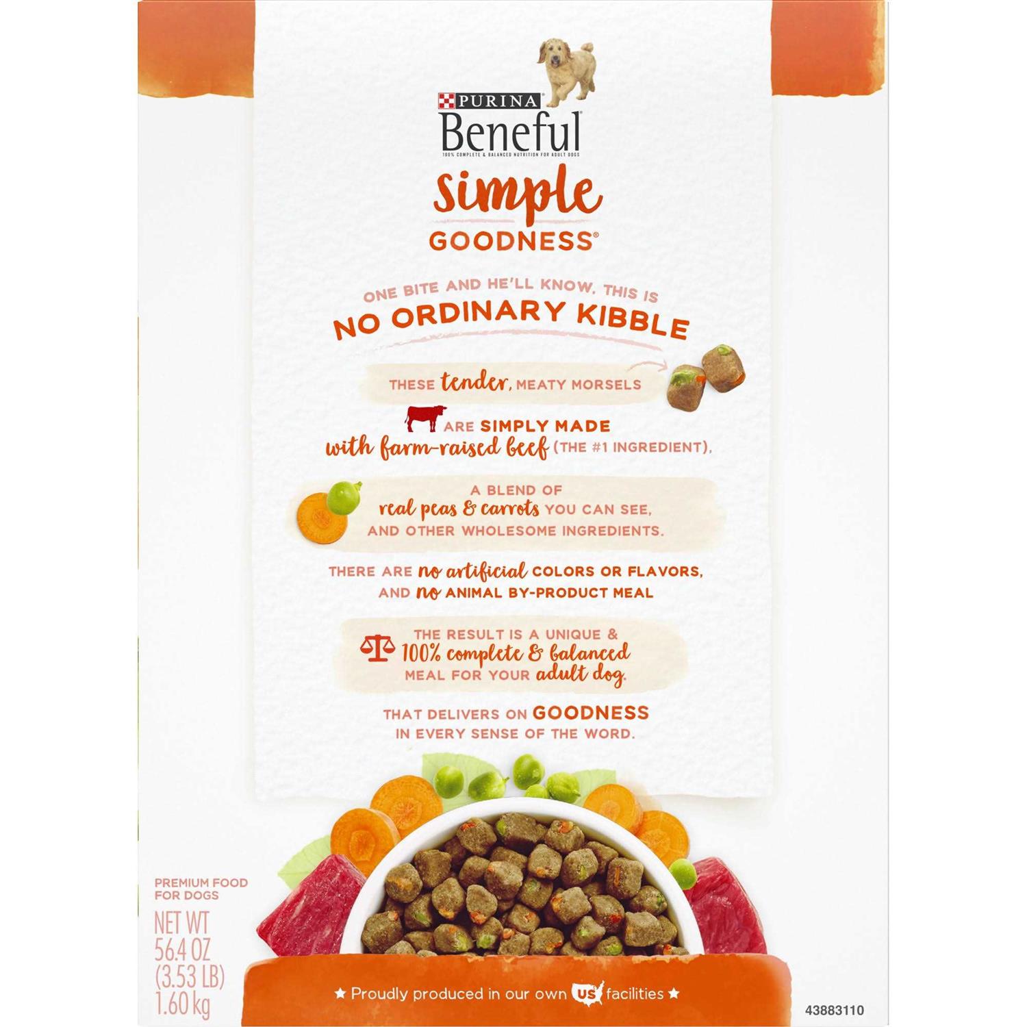 Purina Beneful Dry Dog Food Simple Goodness With Farm Raised