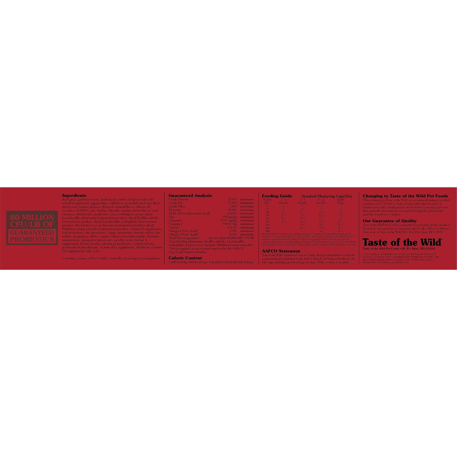 Taste of the Wild Southwest Canyon Dog Food