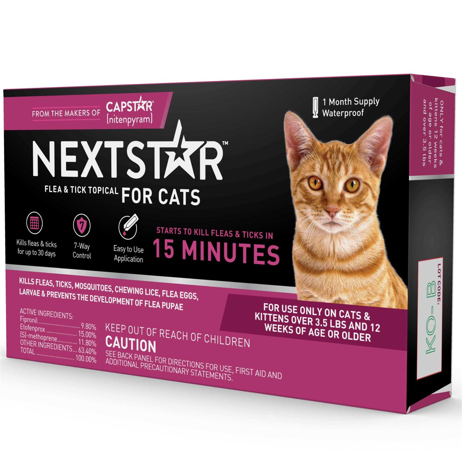 NextStar Fast Acting Cat Flea & Tick Treatment