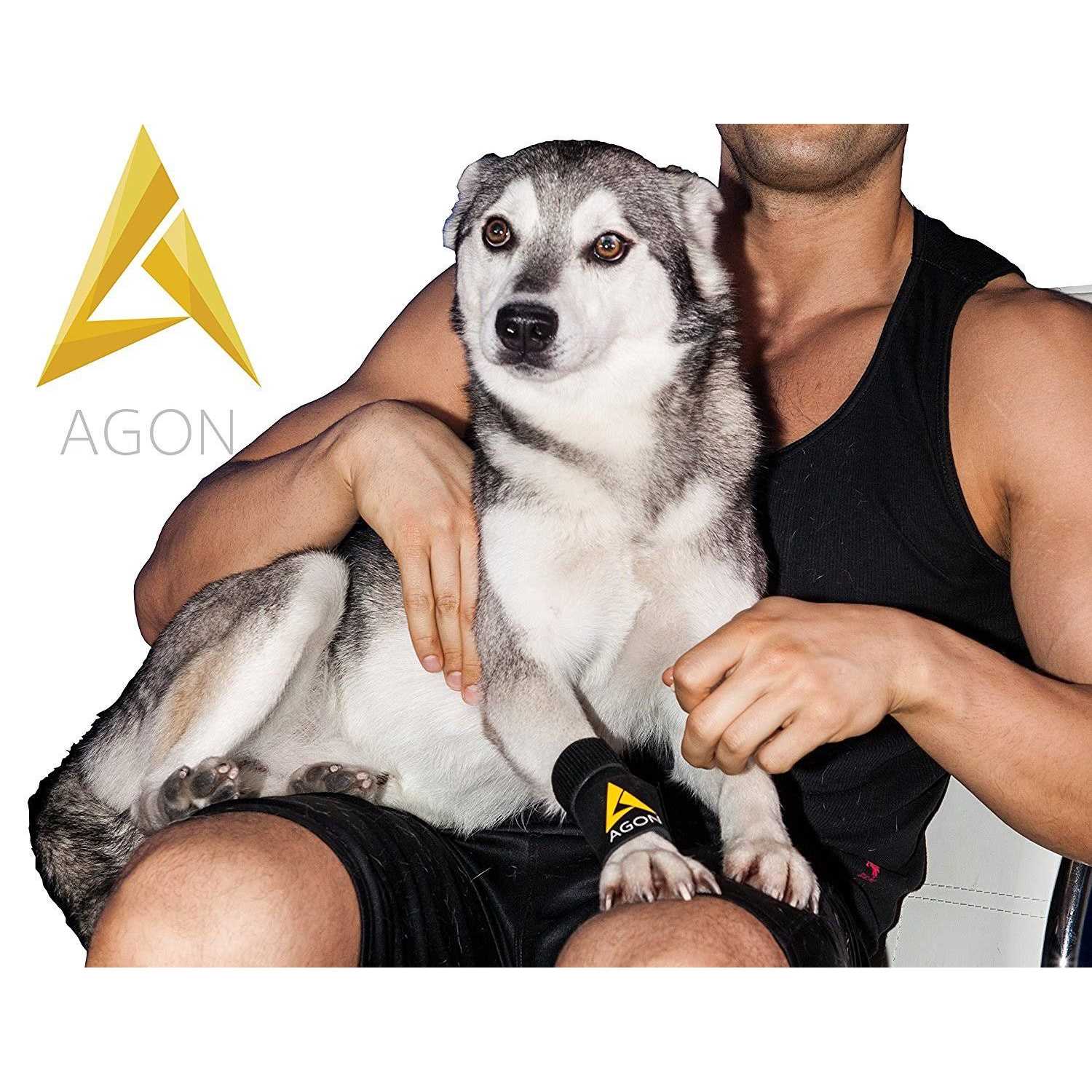 Pair Agon Dog Canine Front Leg Brace Paw Compression Wraps with Protects Wounds