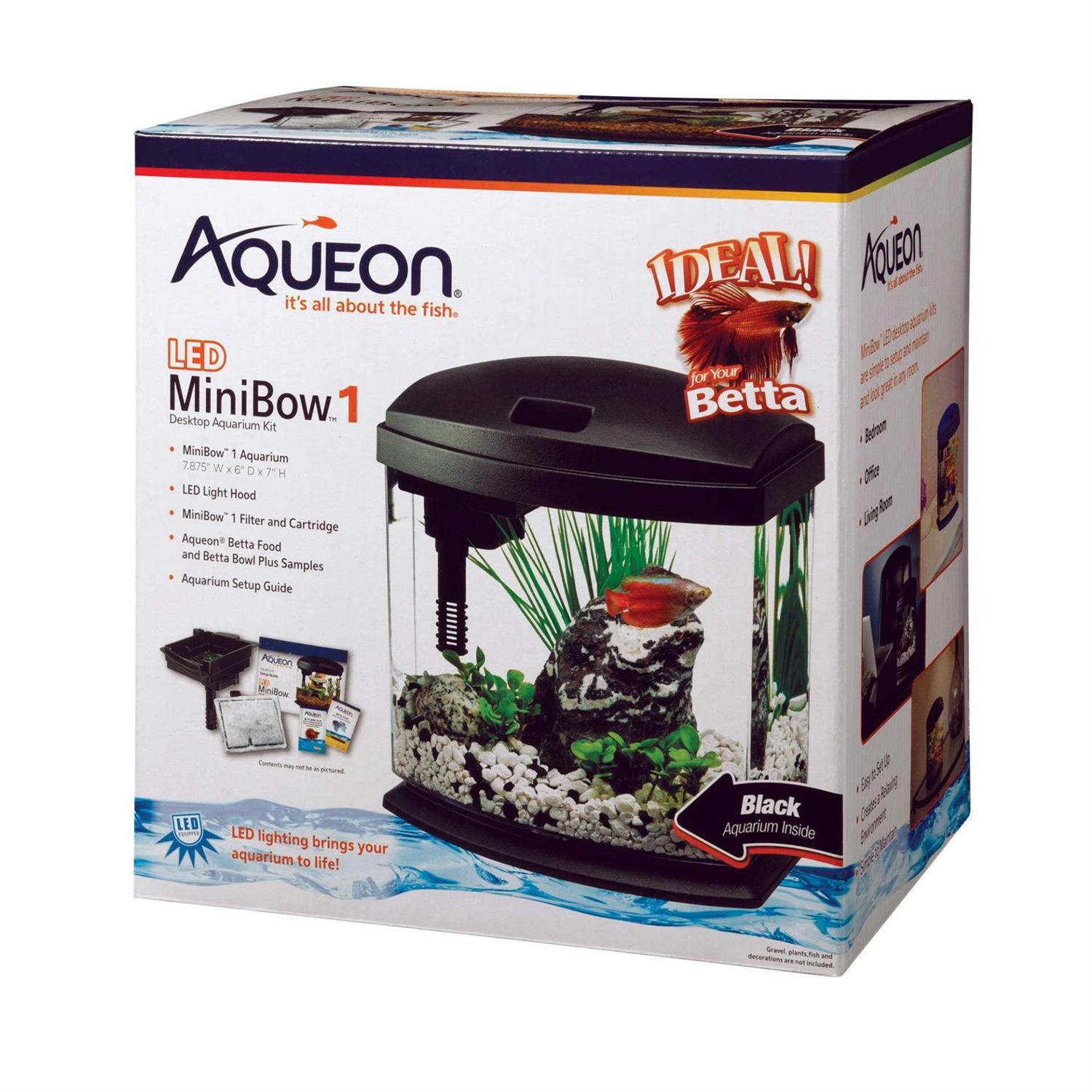 Aqueon LED MiniBow SmartClean Aquarium Kit