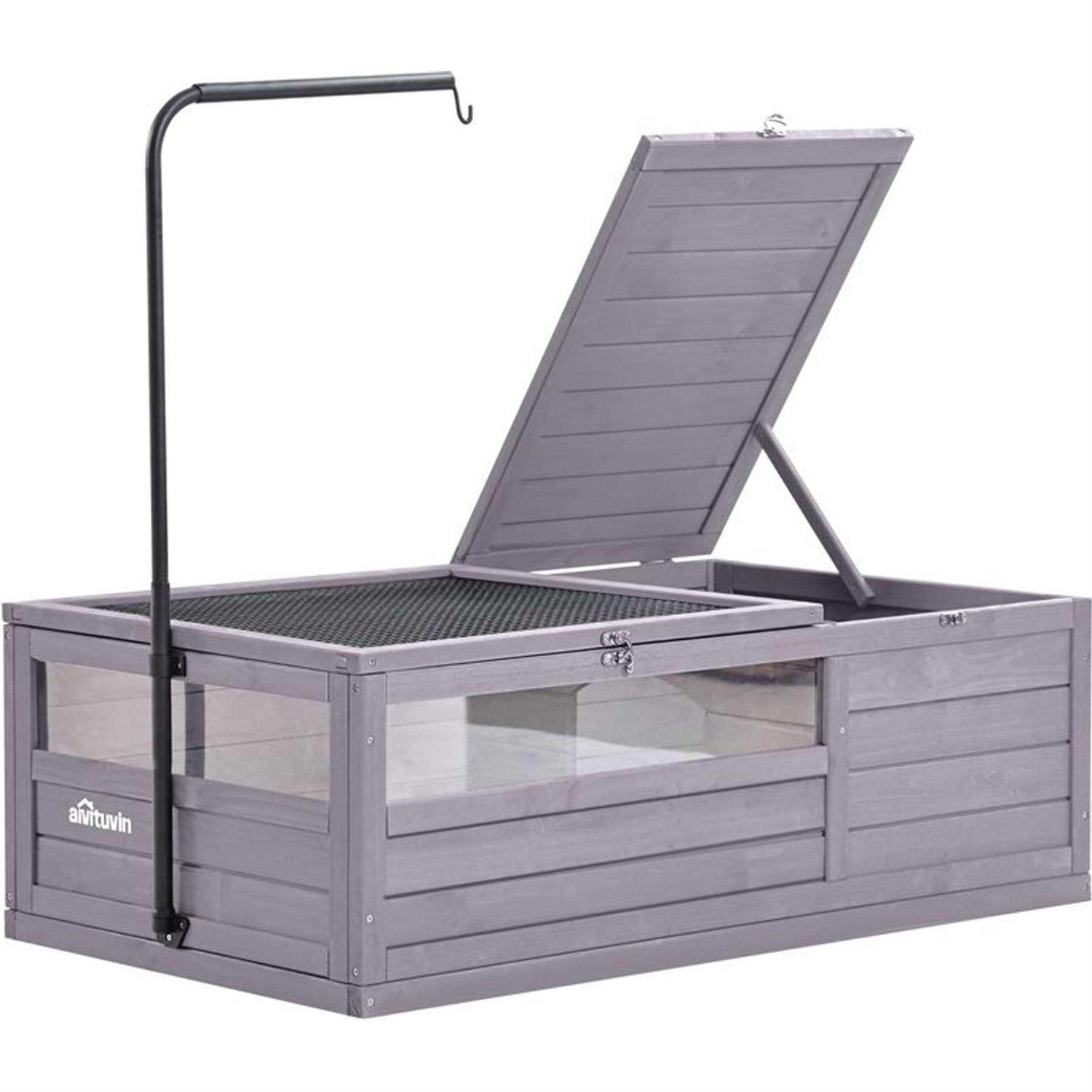 Aivituvin Wooden Tortoise House Large Turtle Habitat AIR21-2