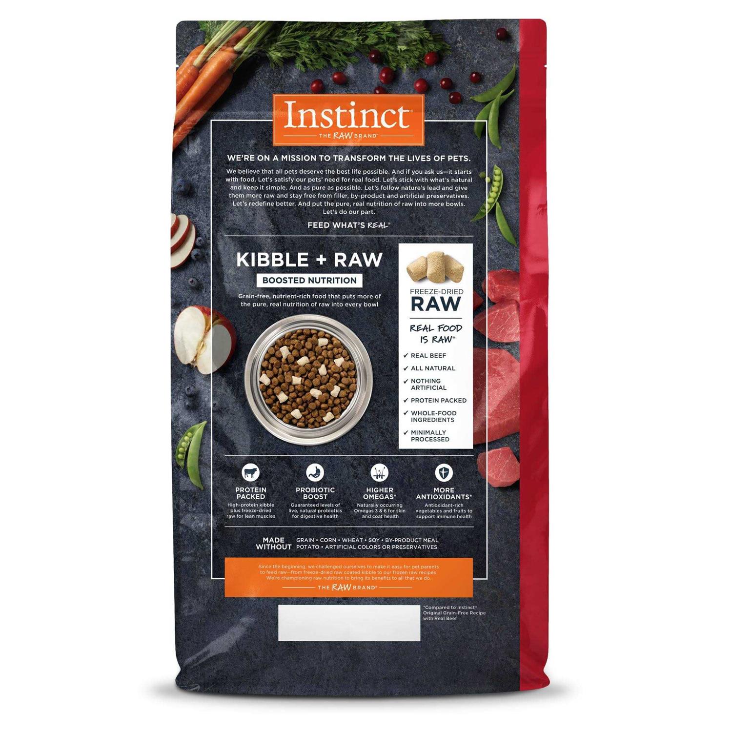 Instinct Raw Boost Grain Free Recipe with Real Beef Natural Dry Dog Food