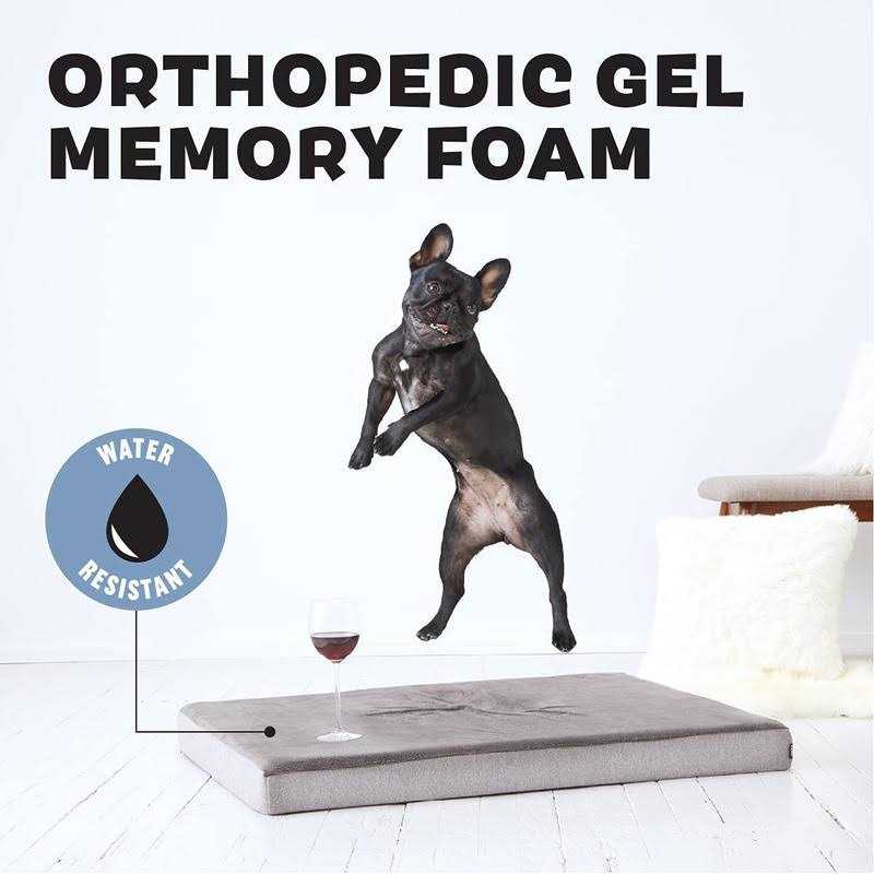 Barkbox Memory Foam Platform Dog Bed Plush Mattress for Orthopedic Joint Relief