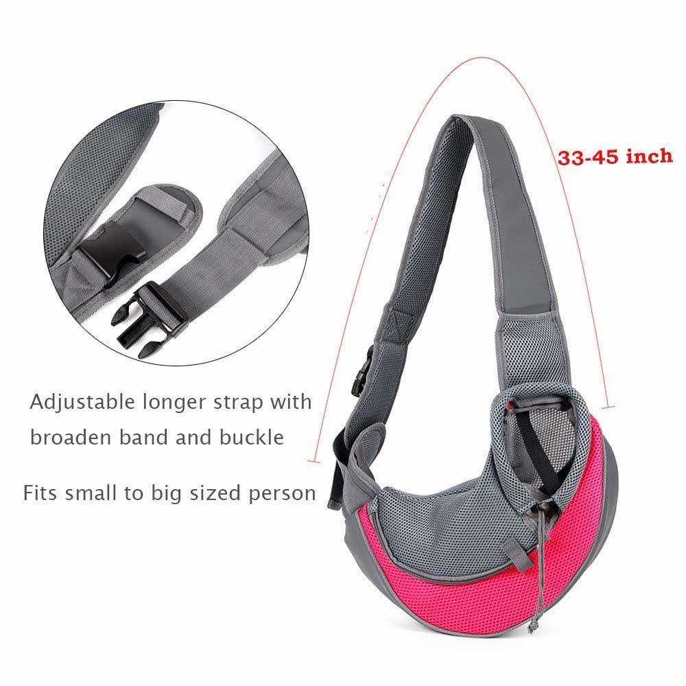 Yudodo Pet Dog Sling Carrier Breathable Mesh Travel Safe Sling Bag Carrier for Dogs Cats